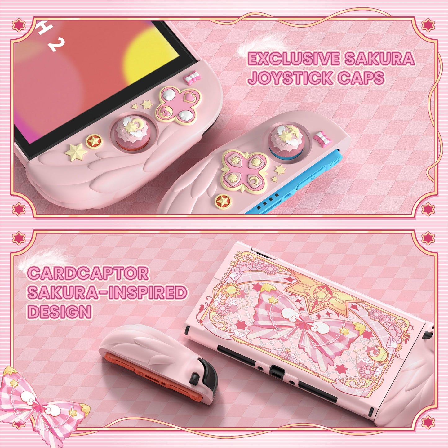 PlayVital Magic Wings Protective Case for Nintendo Switch 2 - Pink PlayVital