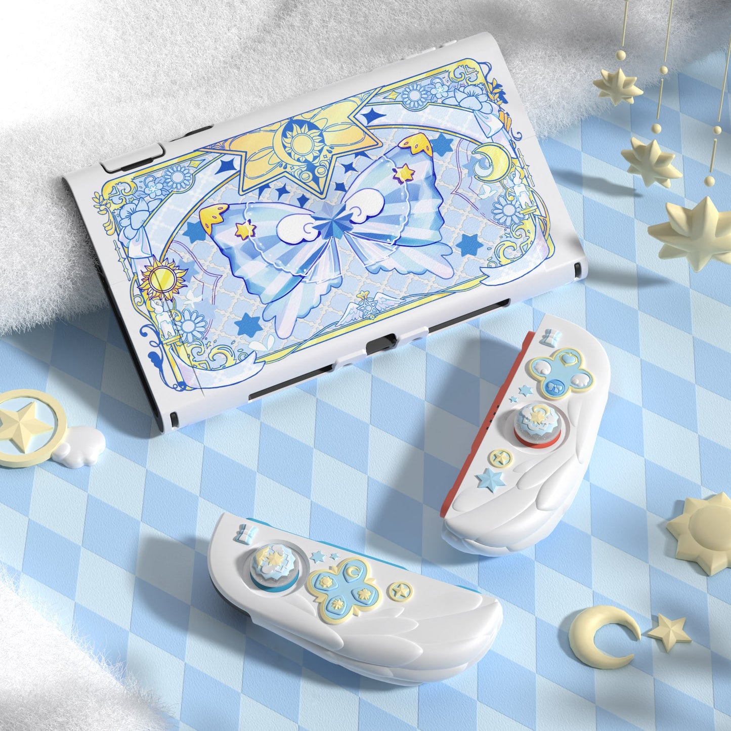 PlayVital Magic Wings Protective Case for Nintendo Switch 2 - White PlayVital