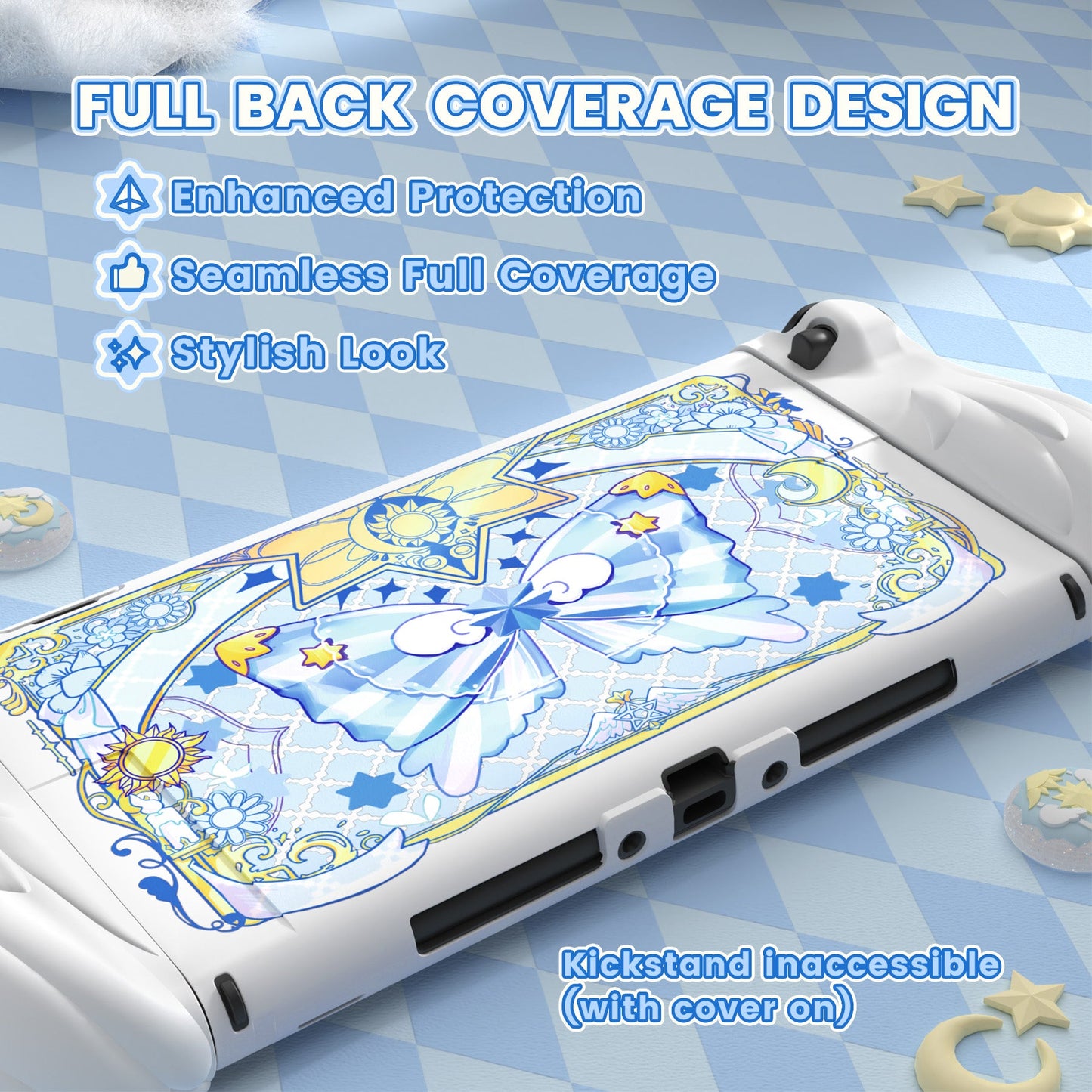 PlayVital Magic Wings Protective Case for Nintendo Switch 2 - White PlayVital