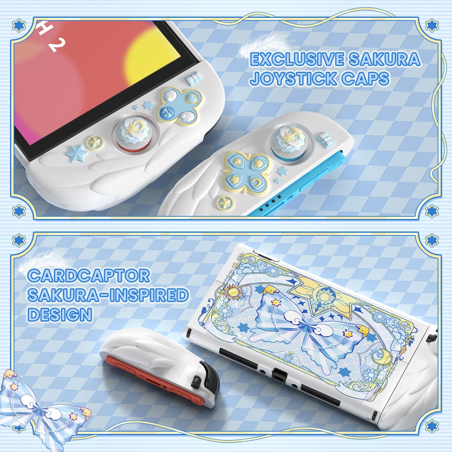 PlayVital Magic Wings Protective Case for Nintendo Switch 2 - White PlayVital