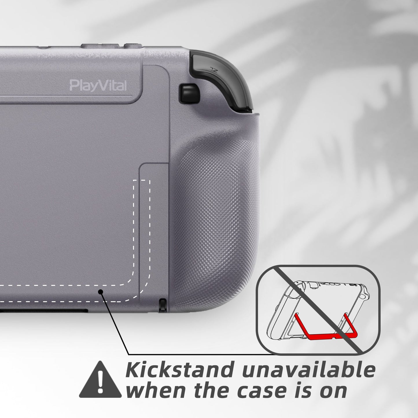 PlayVital PURE Ergonomic TPU Protective Cover with Thumb Grips for Nintendo Switch 2 - New Hope Gray PlayVital