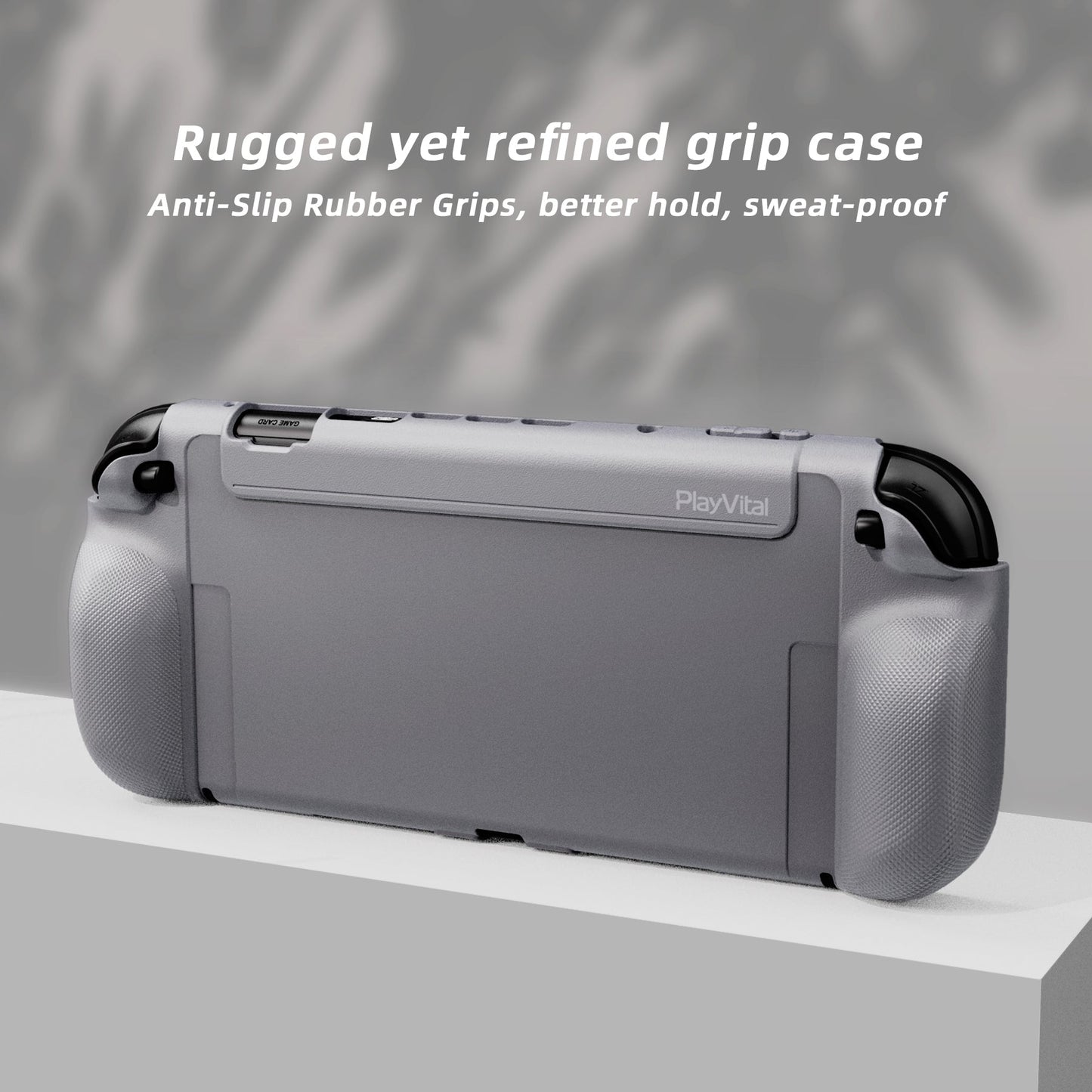 PlayVital PURE Ergonomic TPU Protective Cover with Thumb Grips for Nintendo Switch 2 - New Hope Gray PlayVital