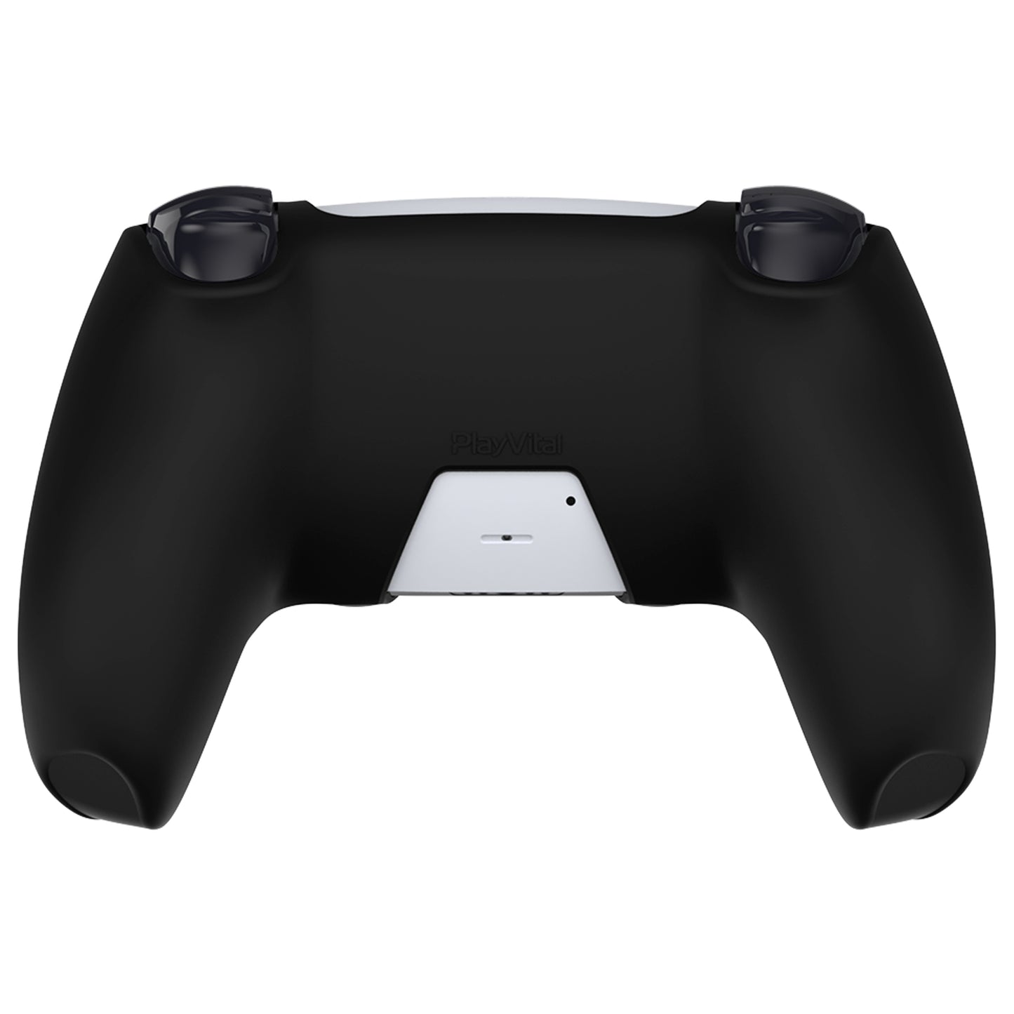 PlayVital Pure Series Dockable Model Anti-Slip Silicone Cover Skin with Thumb Grip Caps for PS5 Wireless Controller - Compatible with Charging Station - Samurai Prajna (Red) - EKPFL002 PlayVital