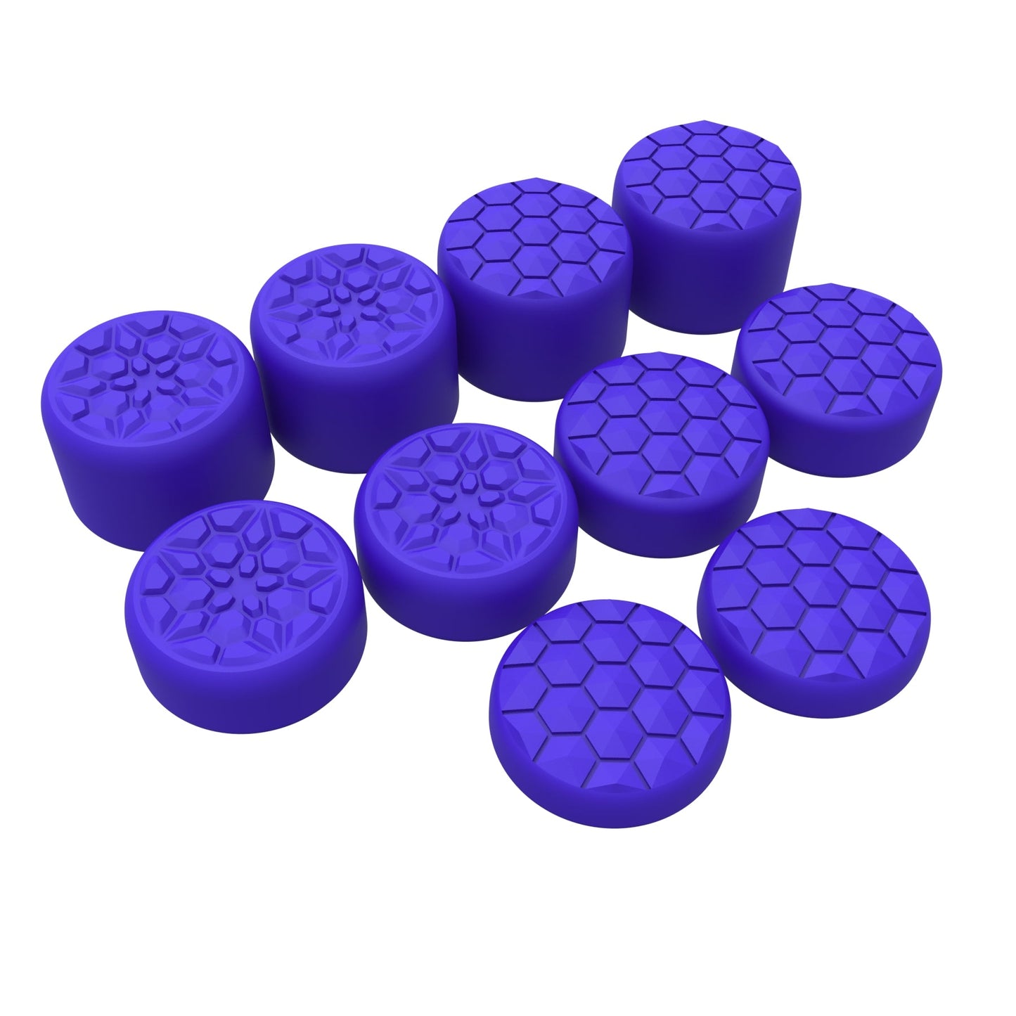 PlayVital QUANTUM Pro Ergonomic Thumbstick Grips for Nintendo Switch 2 (2025) with 3 Height Convex and Concave - Diamond Grain & Crack Bomb Design - Purple PlayVital