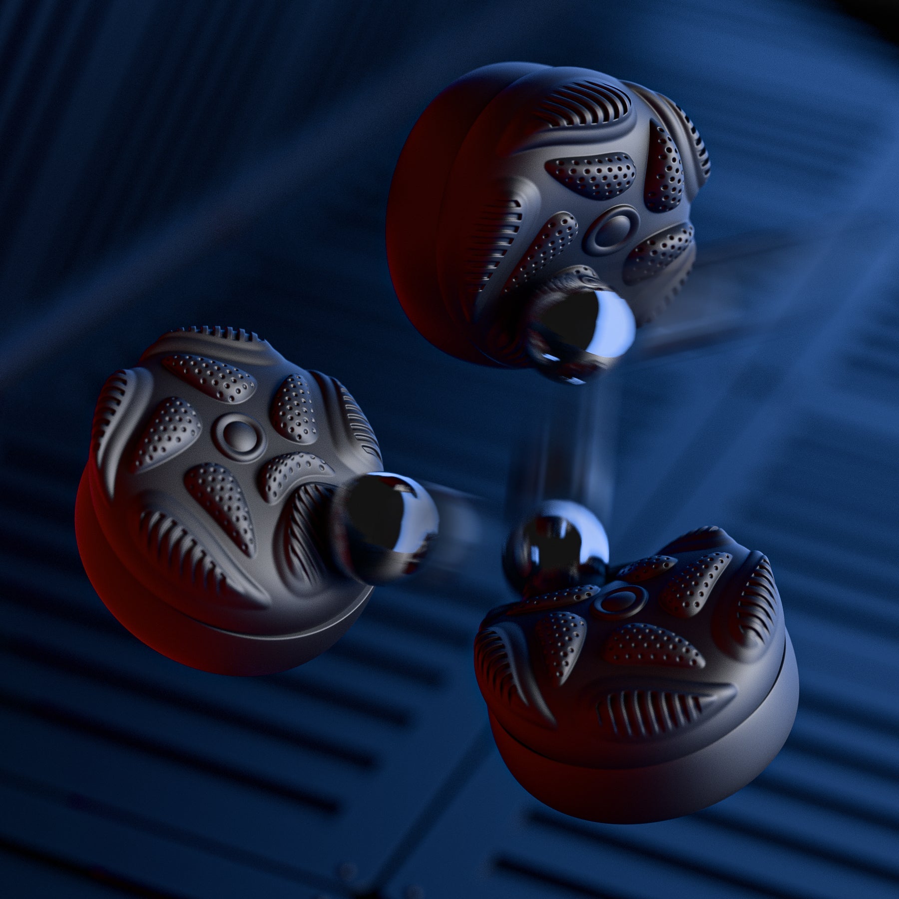 PlayVital Raindrop Texture Design Thumbs Cushion Caps Thumb Grips (4-Pack) for Switch 2, Anti-Slip Raindrop Texture Design Silicone Joystick Grip Cover for Nintendo Switch 2 Joycon - Black PlayVital