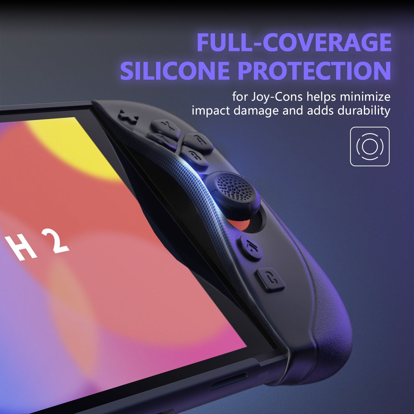 PlayVital Ranger Silicone Grip with Hard Console Cover for Nintendo Switch 2, Protective Case with Folding Stand & Thumb Grips Caps for Nintendo Switch 2 (2025) - Black PlayVital