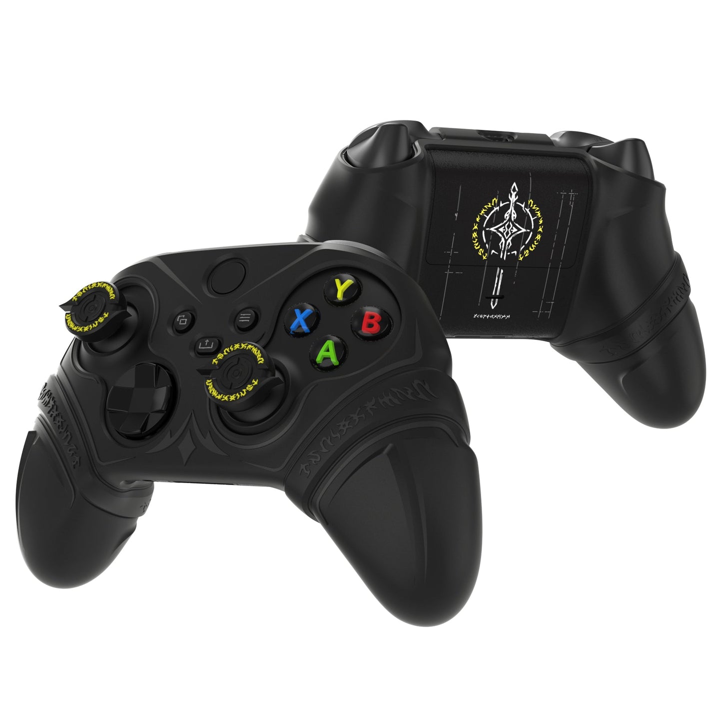 PlayVital Runes Edition Silicone Controller Cover with Thumbstick Cap & Sticker for Xbox Series X/S Controller & Xbox Core Wireless Controller - Black PlayVital