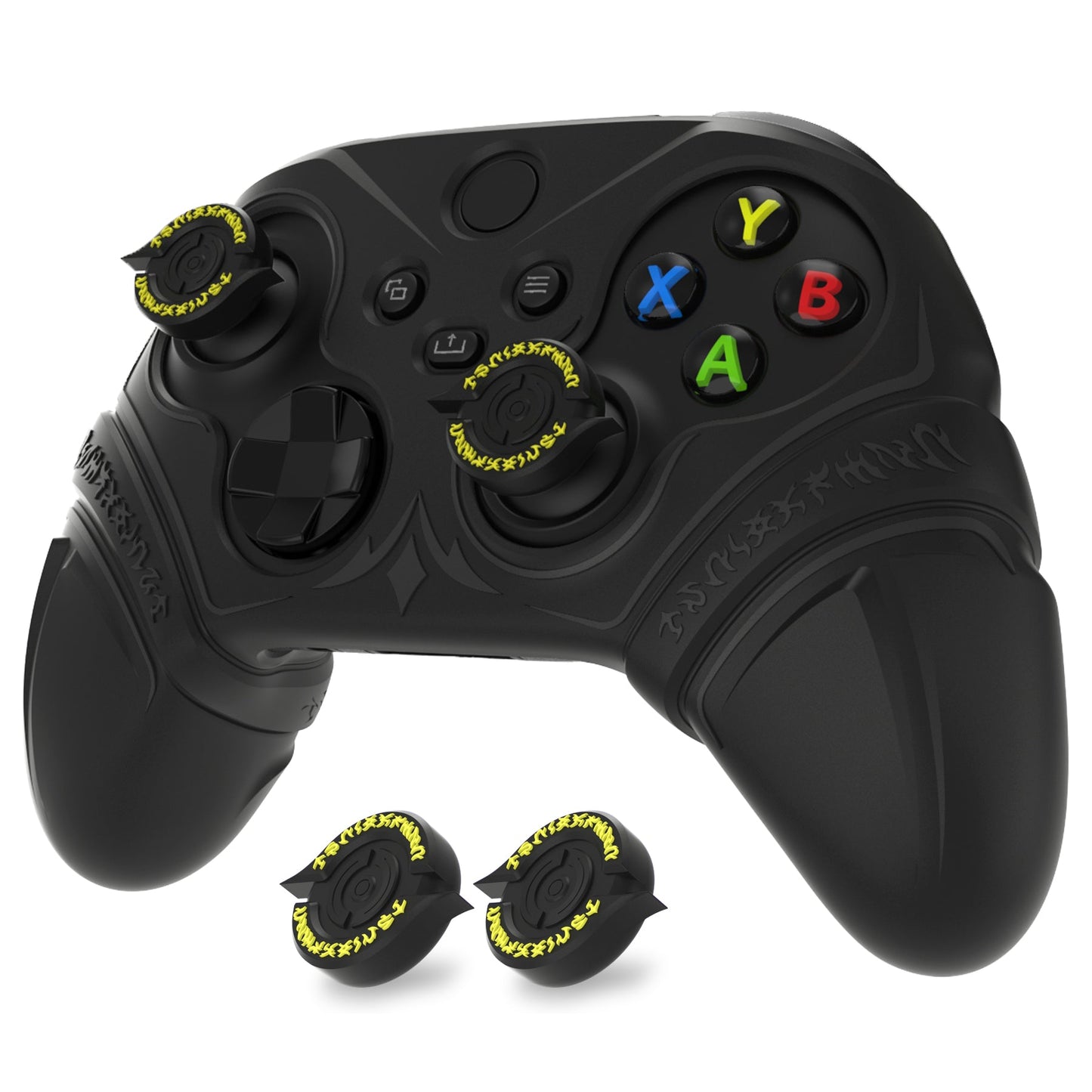 PlayVital Runes Edition Silicone Controller Cover with Thumbstick Cap & Sticker for Xbox Series X/S Controller & Xbox Core Wireless Controller - Black PlayVital