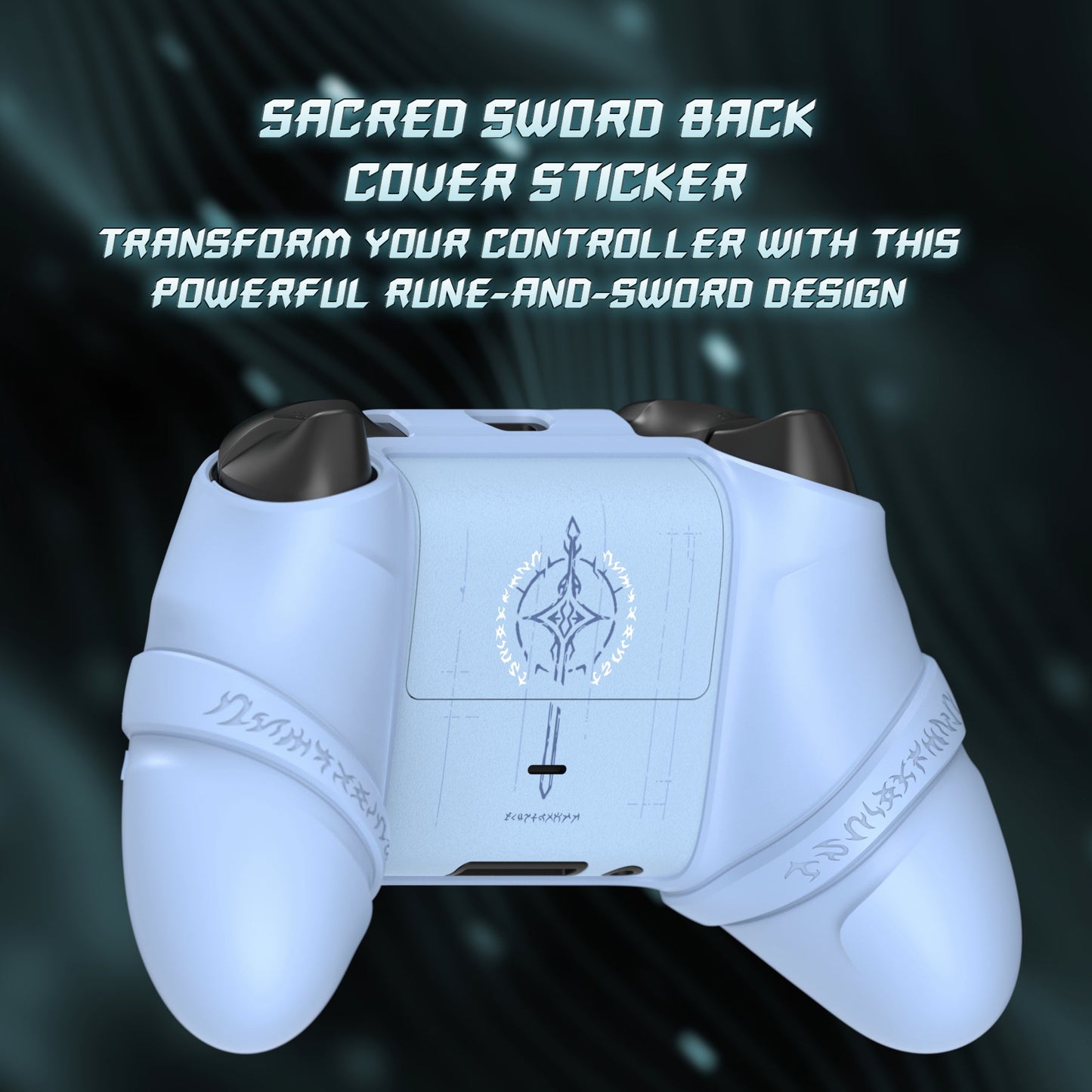 PlayVital Runes Edition Silicone Controller Cover with Thumbstick Cap & Sticker for Xbox Series X/S Controller & Xbox Core Wireless Controller - Blue PlayVital