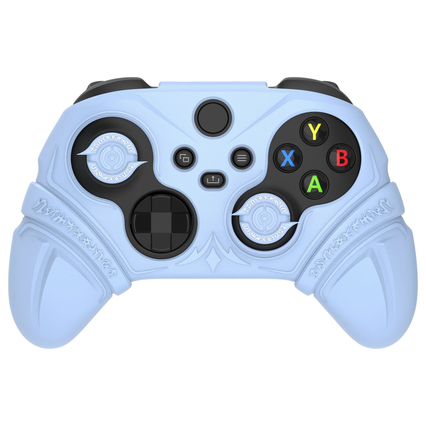 PlayVital Runes Edition Silicone Controller Cover with Thumbstick Cap & Sticker for Xbox Series X/S Controller & Xbox Core Wireless Controller - Blue PlayVital