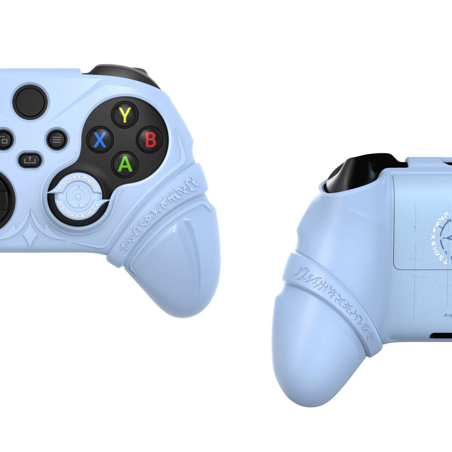 PlayVital Runes Edition Silicone Controller Cover with Thumbstick Cap & Sticker for Xbox Series X/S Controller & Xbox Core Wireless Controller - Blue PlayVital