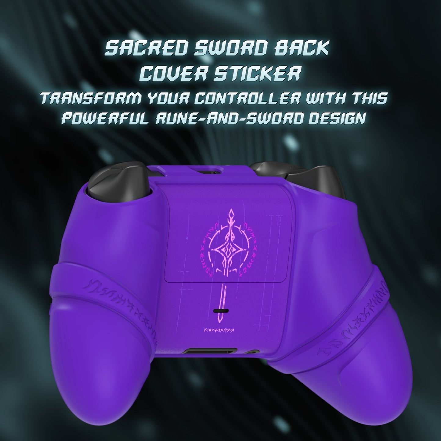 PlayVital Runes Edition Silicone Controller Cover with Thumbstick Cap & Sticker for Xbox Series X/S Controller & Xbox Core Wireless Controller - Purple PlayVital