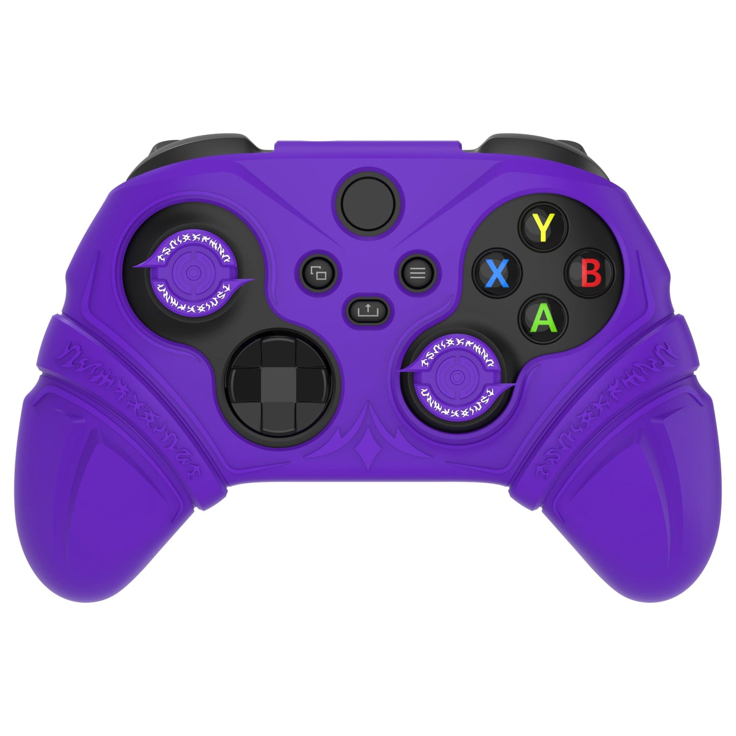 PlayVital Runes Edition Silicone Controller Cover with Thumbstick Cap & Sticker for Xbox Series X/S Controller & Xbox Core Wireless Controller - Purple PlayVital