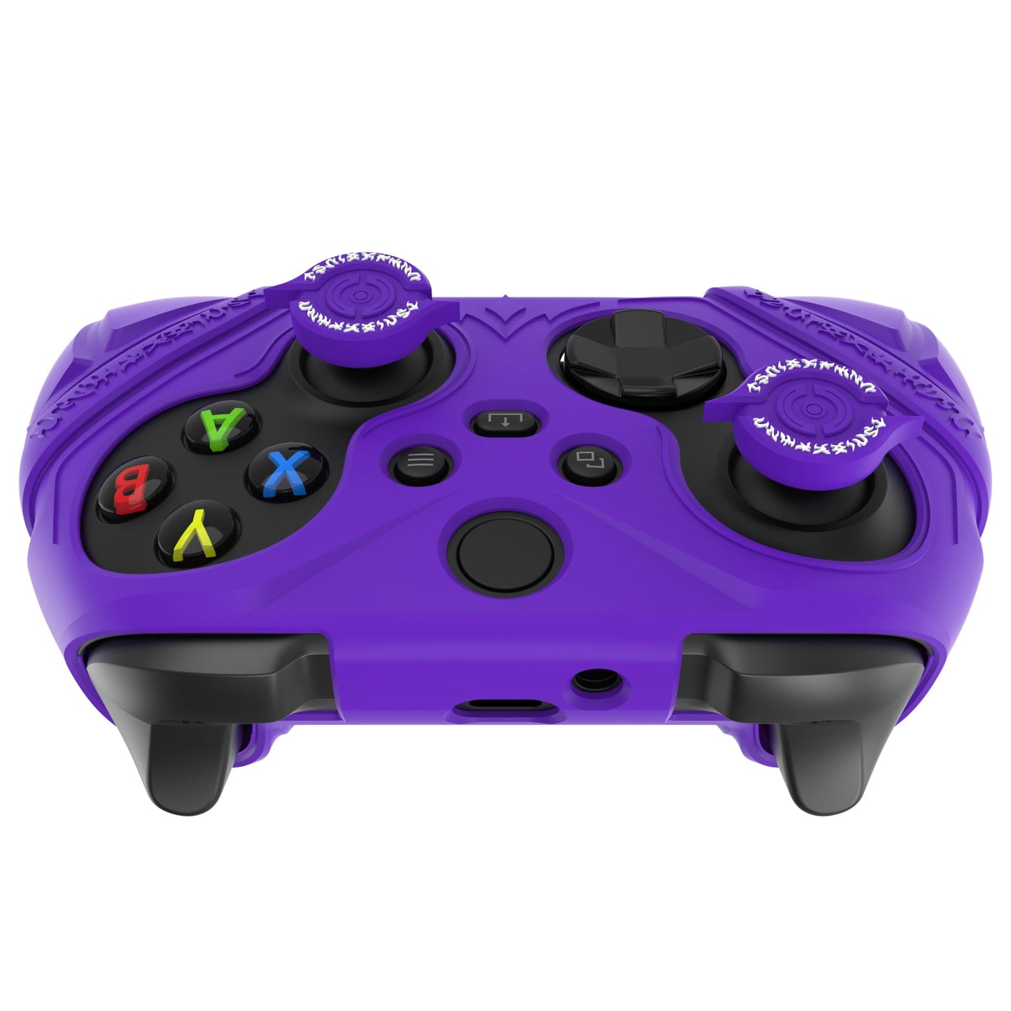 PlayVital Runes Edition Silicone Controller Cover with Thumbstick Cap & Sticker for Xbox Series X/S Controller & Xbox Core Wireless Controller - Purple PlayVital