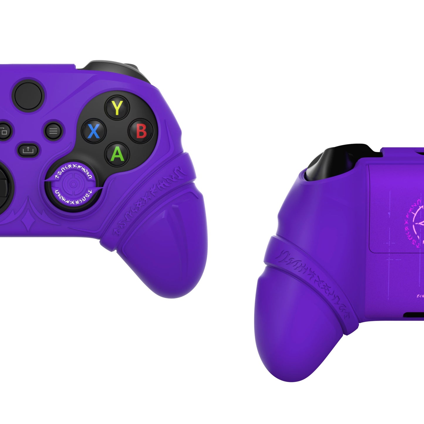 PlayVital Runes Edition Silicone Controller Cover with Thumbstick Cap & Sticker for Xbox Series X/S Controller & Xbox Core Wireless Controller - Purple PlayVital
