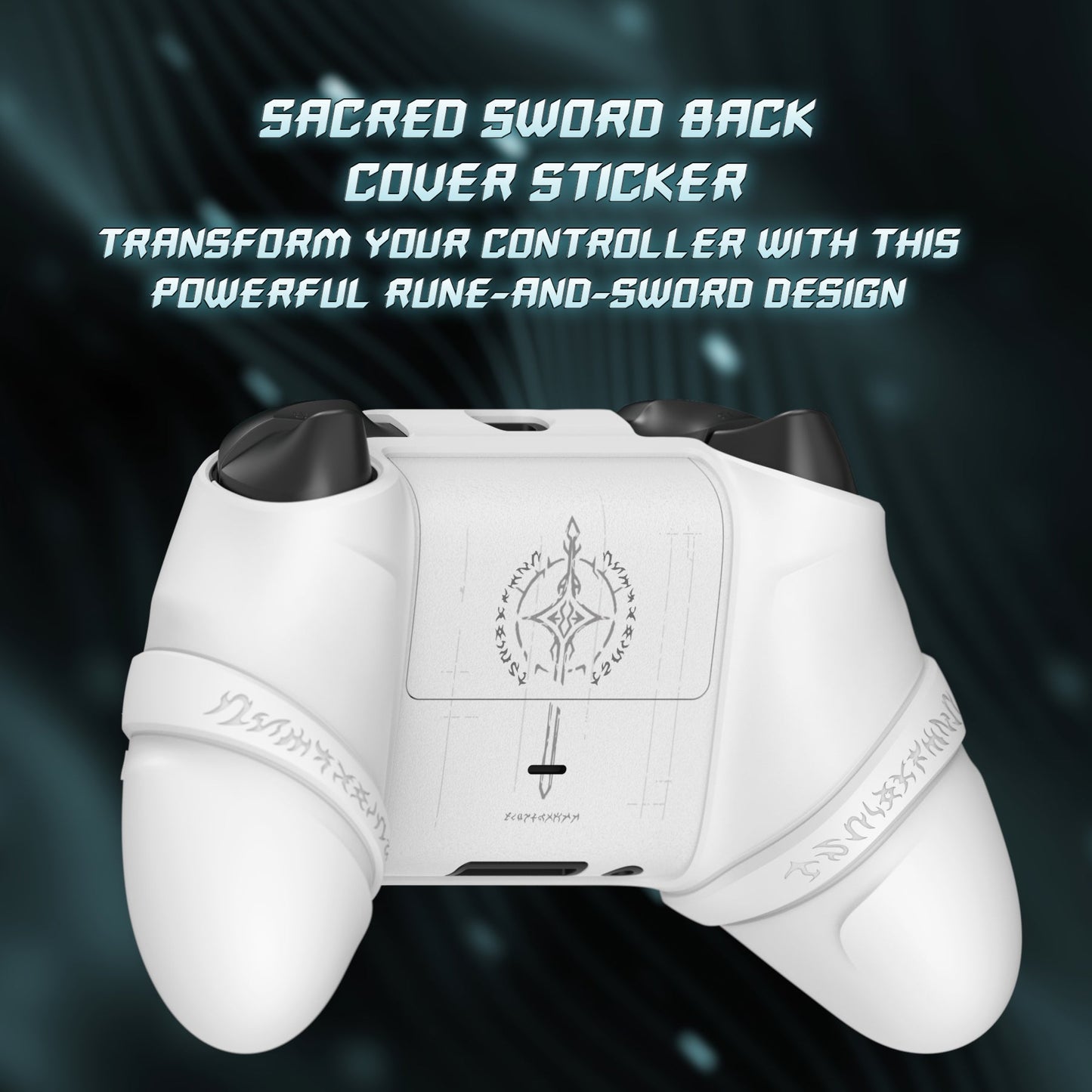 PlayVital Runes Edition Silicone Controller Cover with Thumbstick Cap & Sticker for Xbox Series X/S Controller & Xbox Core Wireless Controller - White PlayVital