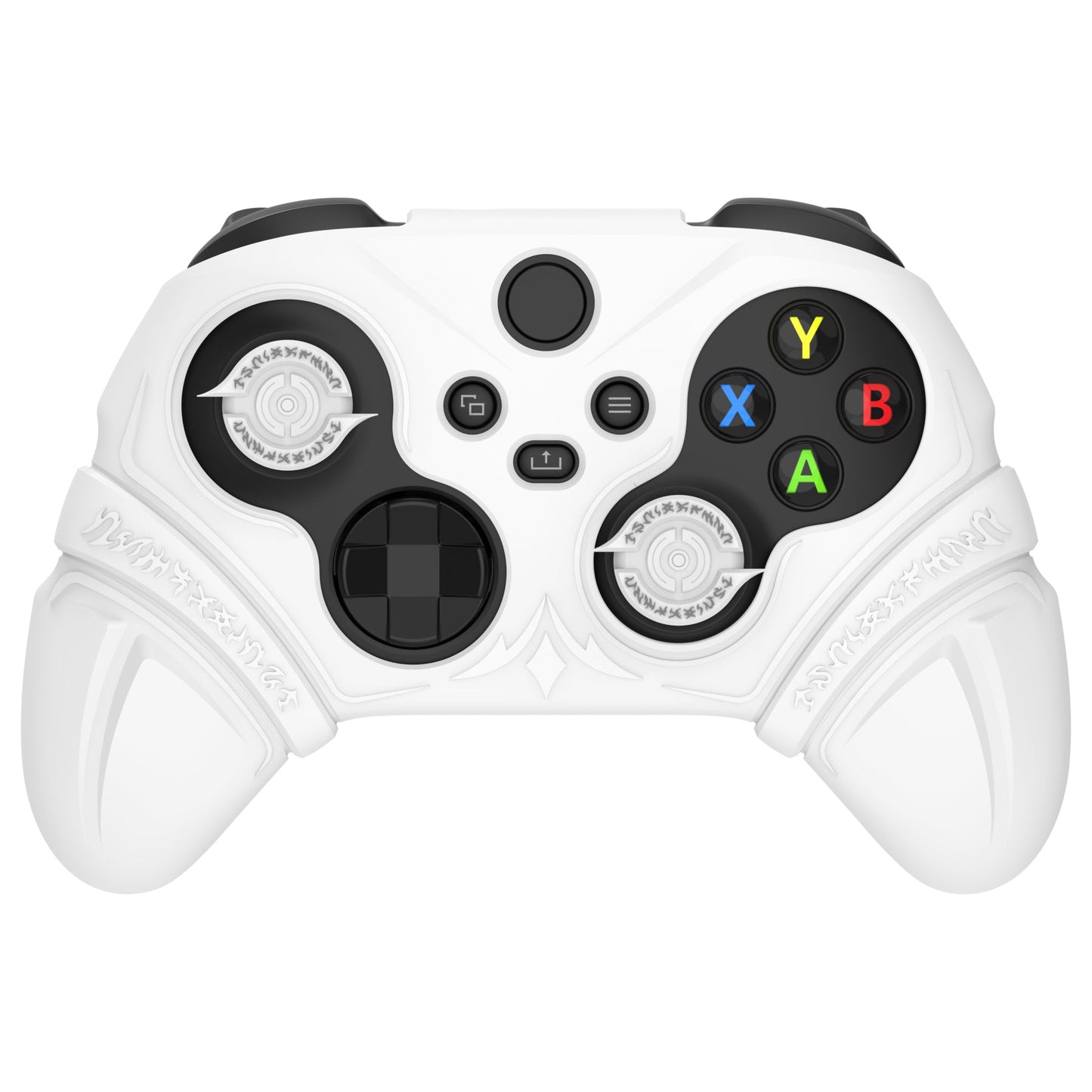 PlayVital Runes Edition Silicone Controller Cover with Thumbstick Cap & Sticker for Xbox Series X/S Controller & Xbox Core Wireless Controller - White PlayVital