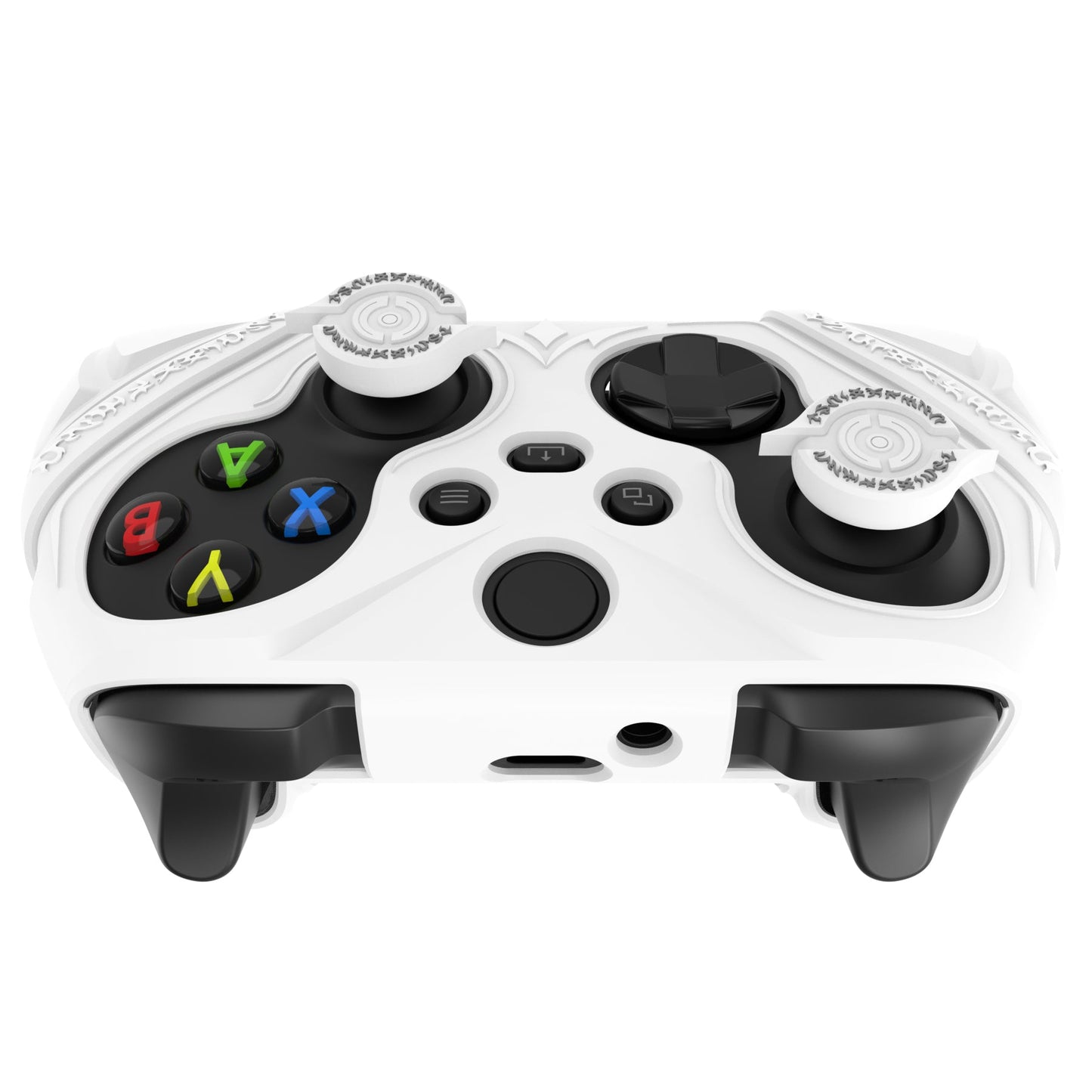 PlayVital Runes Edition Silicone Controller Cover with Thumbstick Cap & Sticker for Xbox Series X/S Controller & Xbox Core Wireless Controller - White PlayVital