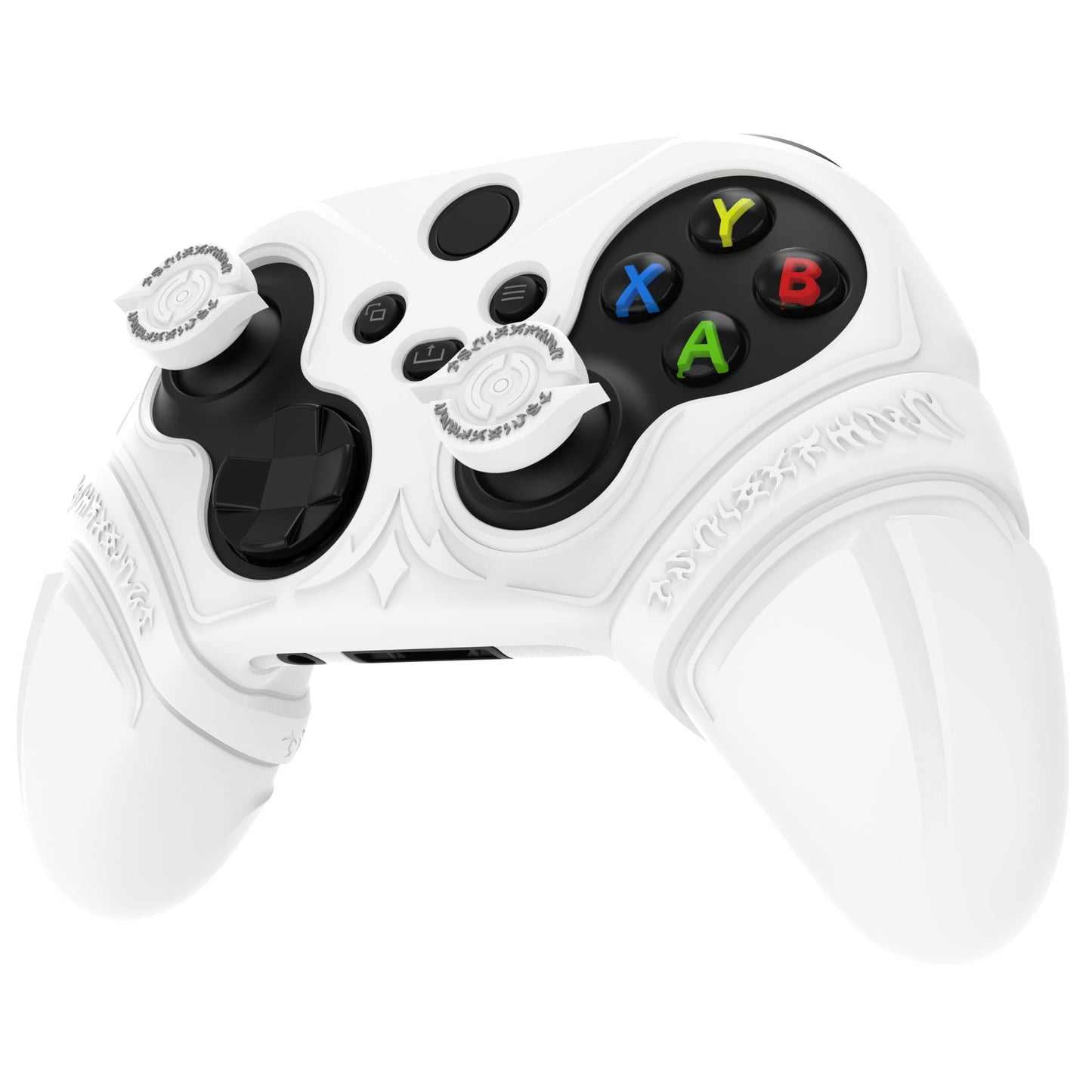 PlayVital Runes Edition Silicone Controller Cover with Thumbstick Cap & Sticker for Xbox Series X/S Controller & Xbox Core Wireless Controller - White PlayVital