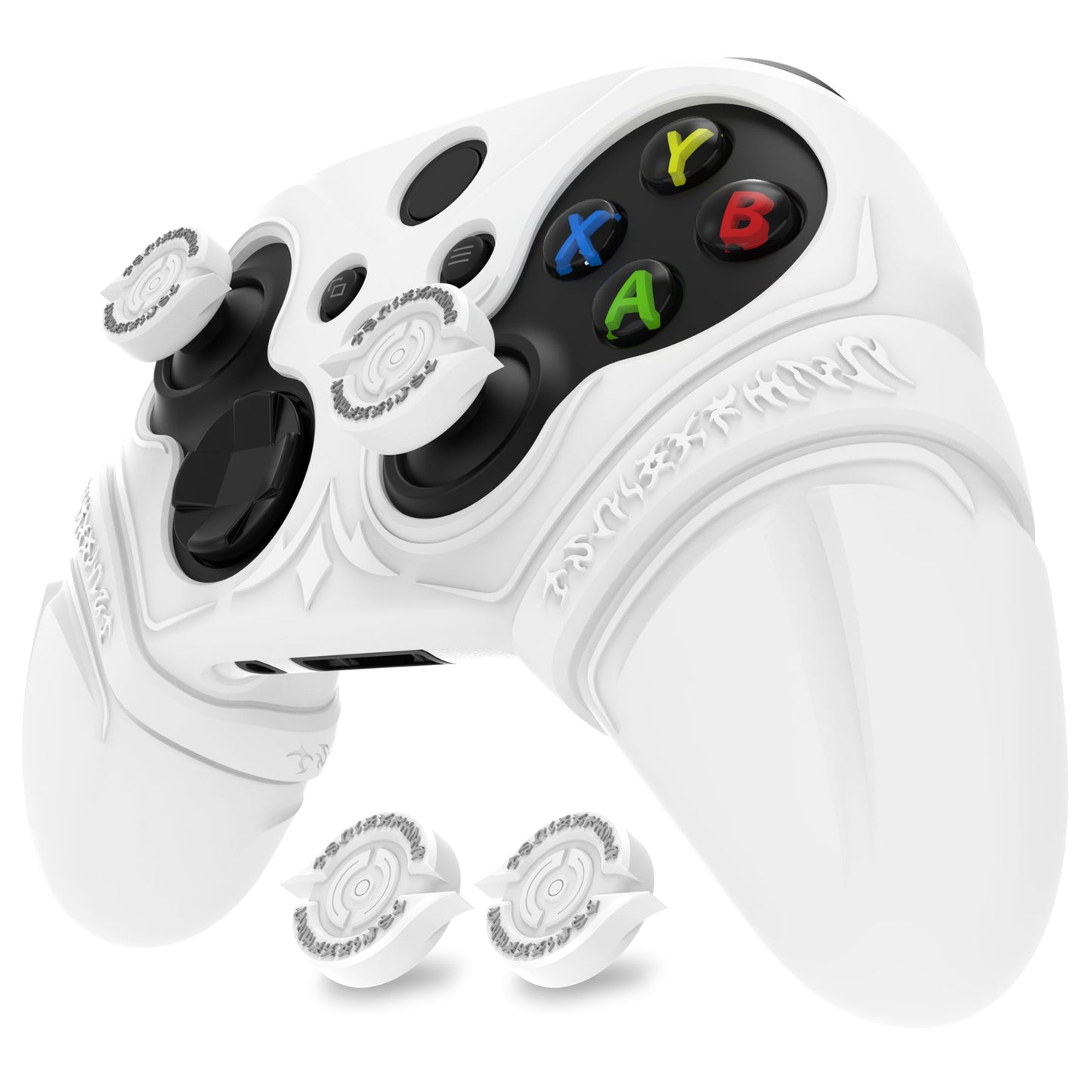 PlayVital Runes Edition Silicone Controller Cover with Thumbstick Cap & Sticker for Xbox Series X/S Controller & Xbox Core Wireless Controller - White PlayVital
