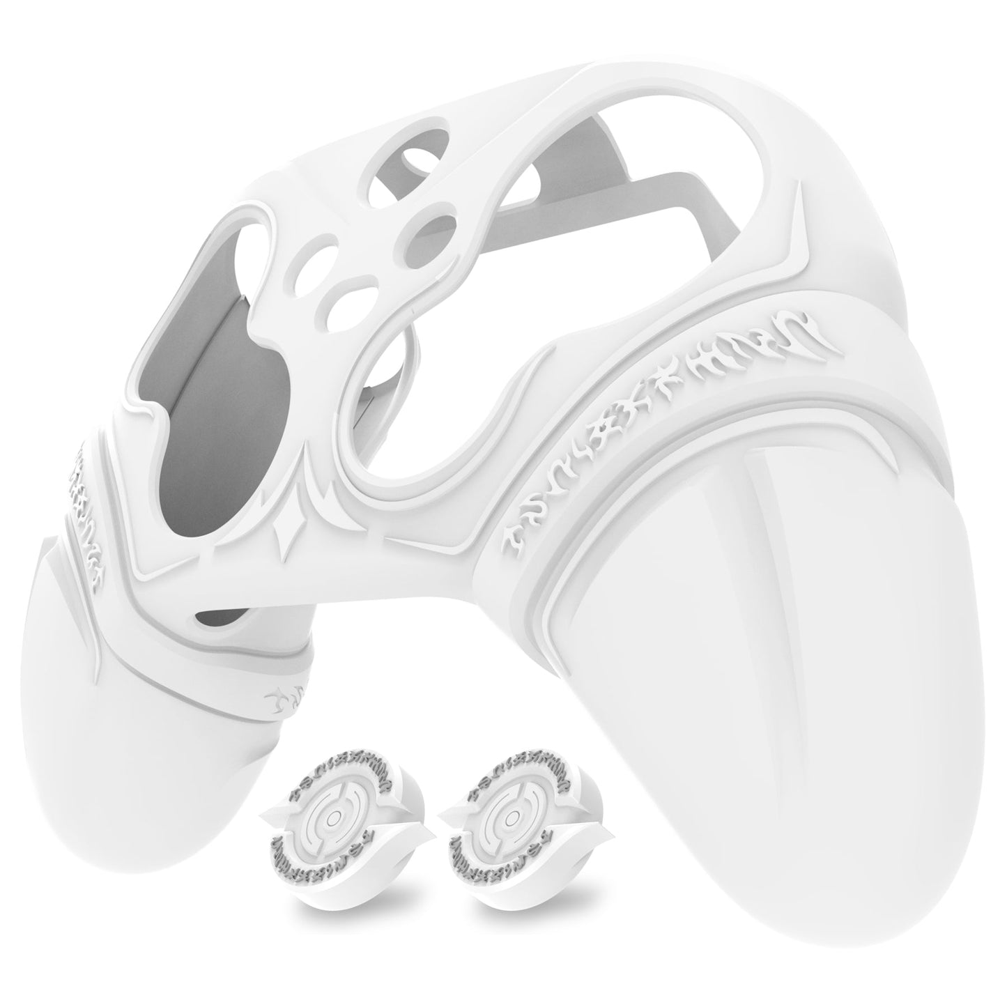 PlayVital Runes Edition Silicone Controller Cover with Thumbstick Cap & Sticker for Xbox Series X/S Controller & Xbox Core Wireless Controller - White PlayVital
