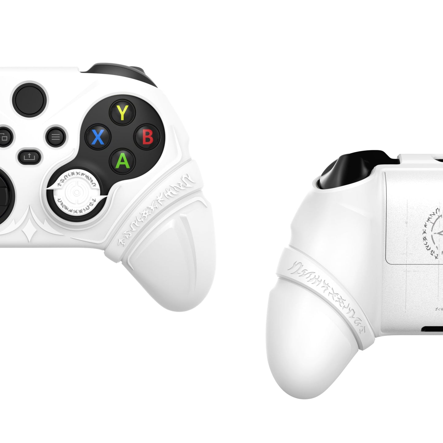 PlayVital Runes Edition Silicone Controller Cover with Thumbstick Cap & Sticker for Xbox Series X/S Controller & Xbox Core Wireless Controller - White PlayVital