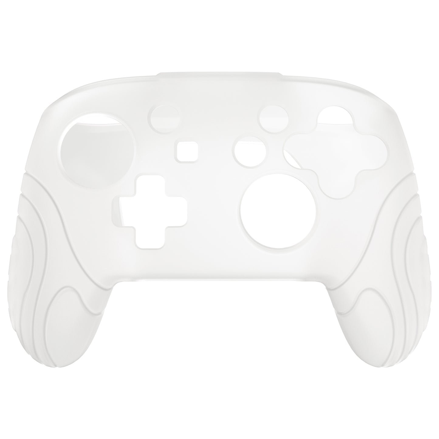 PlayVital Samurai Edition Ergonomic Anti-slip Silicone Skin Protective Case with Thumb Grip Caps for Nintendo Switch Pro Controller - Glow in Dark - Green - EBNPP007 PlayVital