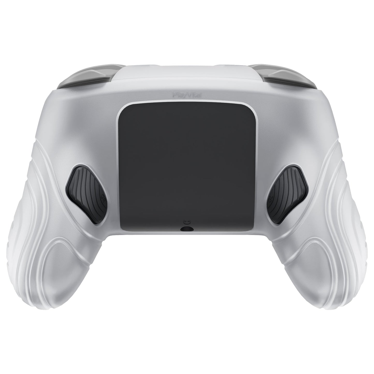 PlayVital Samurai Edition Protective Silicone Case for Nintendo Switch 2 Pro Controller with Back Button Caps & Thumb Grips - Clear White PlayVital