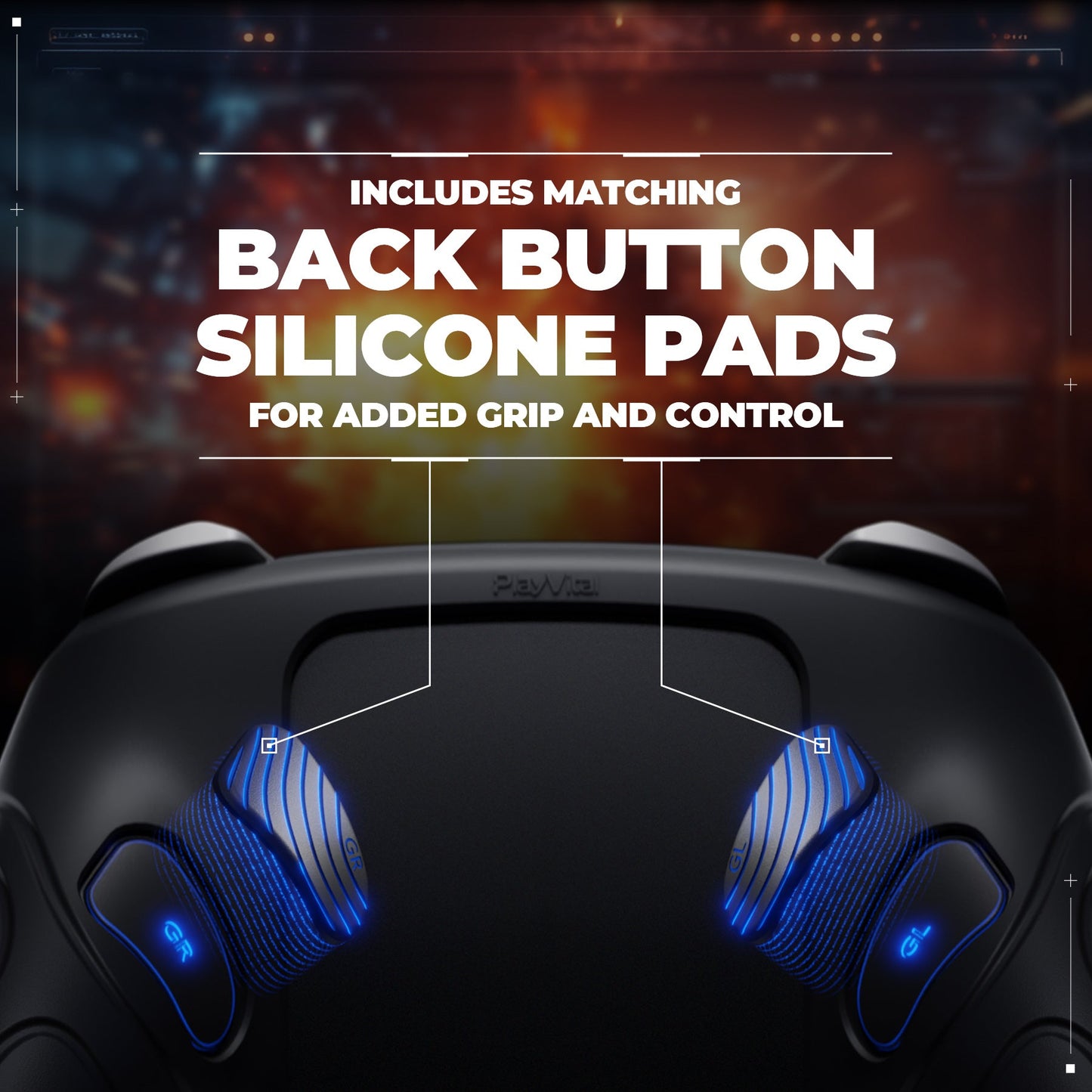 PlayVital Samurai Edition Protective Silicone Case for Nintendo Switch 2 Pro Controller with Back Button Caps & Thumb Grips & Stickers - Black PlayVital