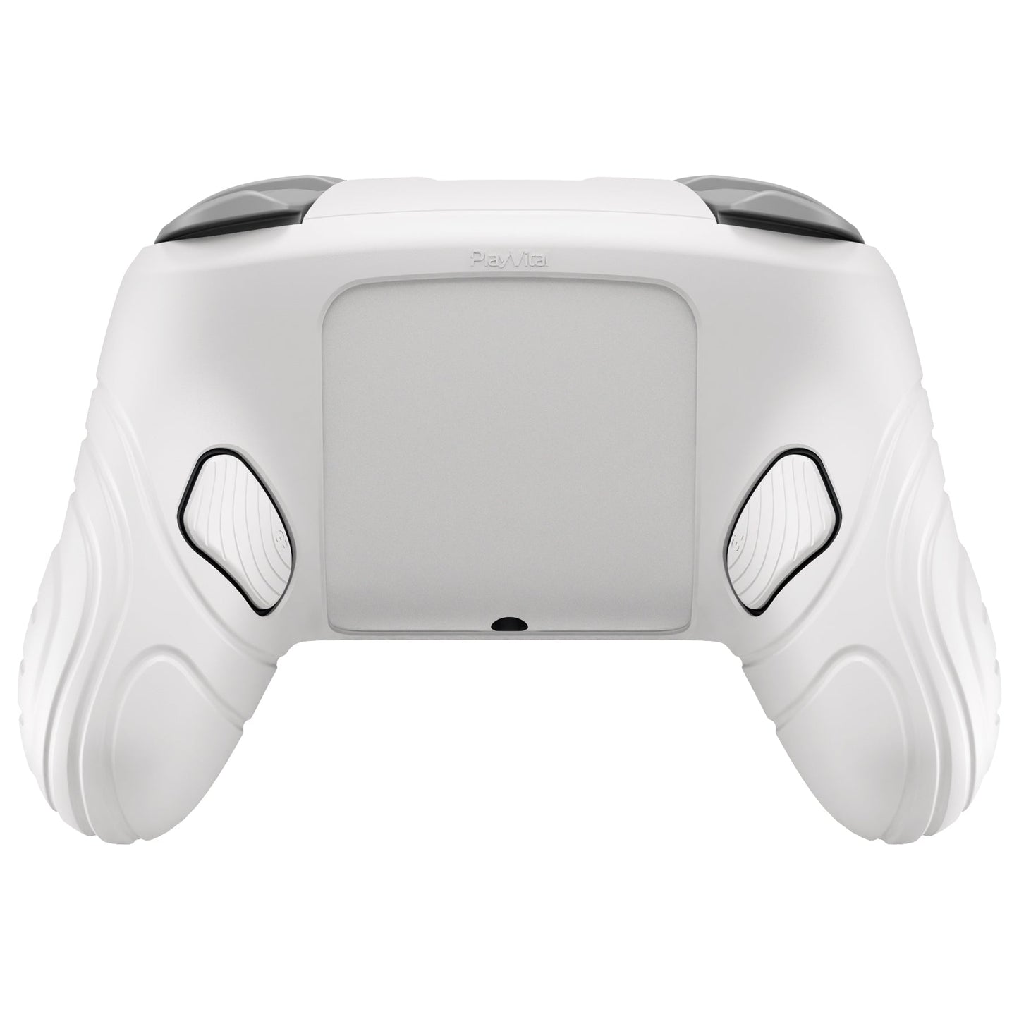 PlayVital Samurai Edition Protective Silicone Case for Nintendo Switch 2 Pro Controller with Back Button Caps & Thumb Grips & Stickers - White PlayVital