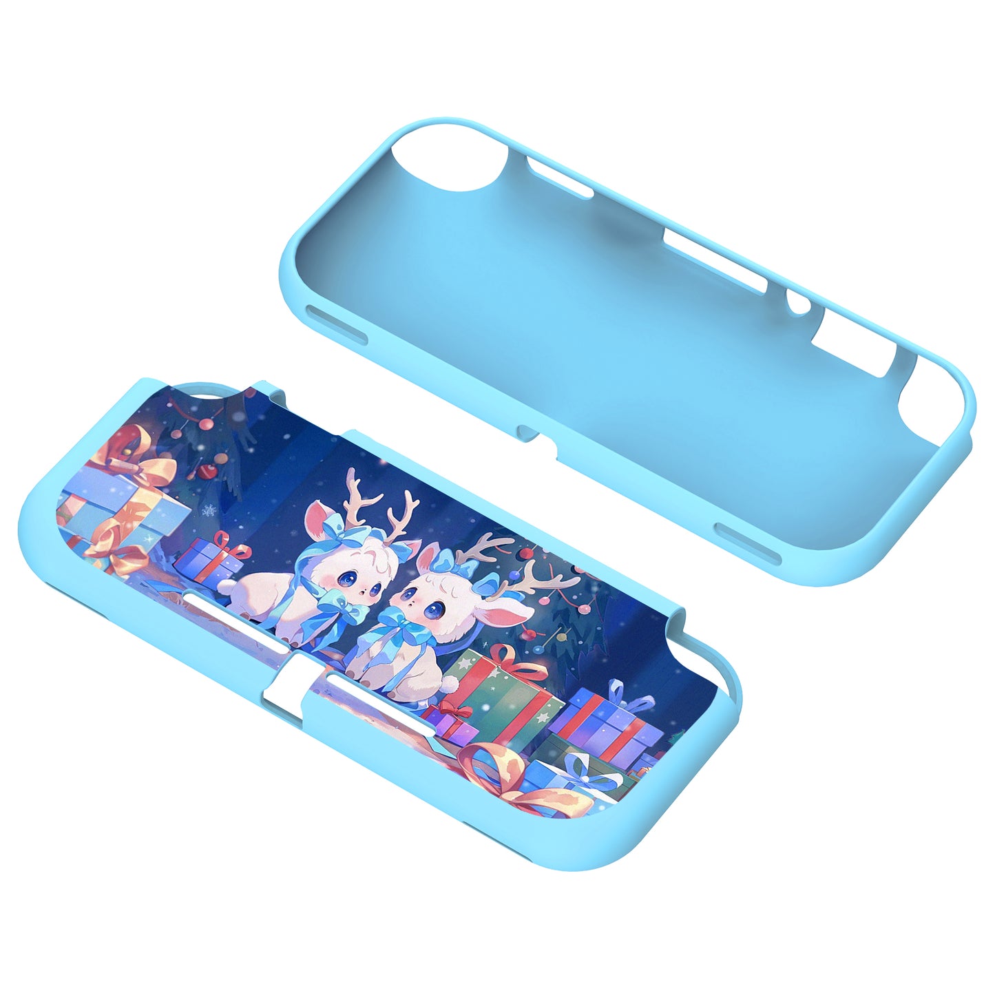PlayVital Santa Deer Custom Protective Case for NS Switch Lite, Soft TPU Slim Case Cover for NS Switch Lite - LTU6030 PlayVital