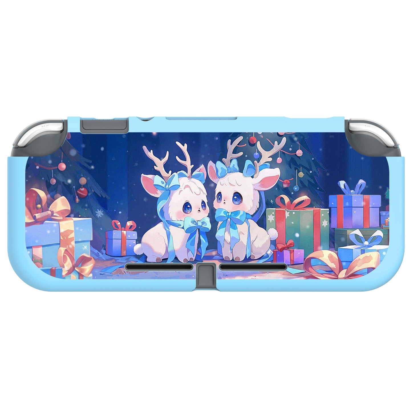 PlayVital Santa Deer Custom Protective Case for NS Switch Lite, Soft TPU Slim Case Cover for NS Switch Lite - LTU6030 PlayVital