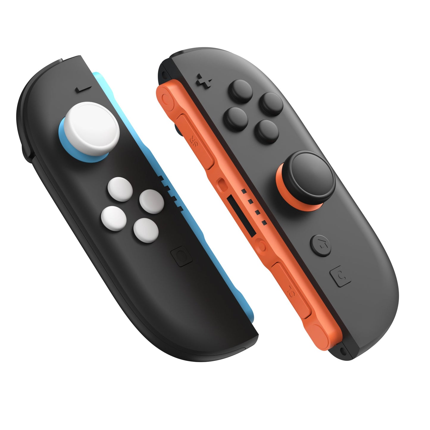 PlayVital Silicone Button Covers and Thumb Grip Set for Nintendo Switch 2 (2025), 8 Pcs Colorful ABXY Directional Button Caps & 4 Joystick Caps for Joycon 2 - Black & White PlayVital
