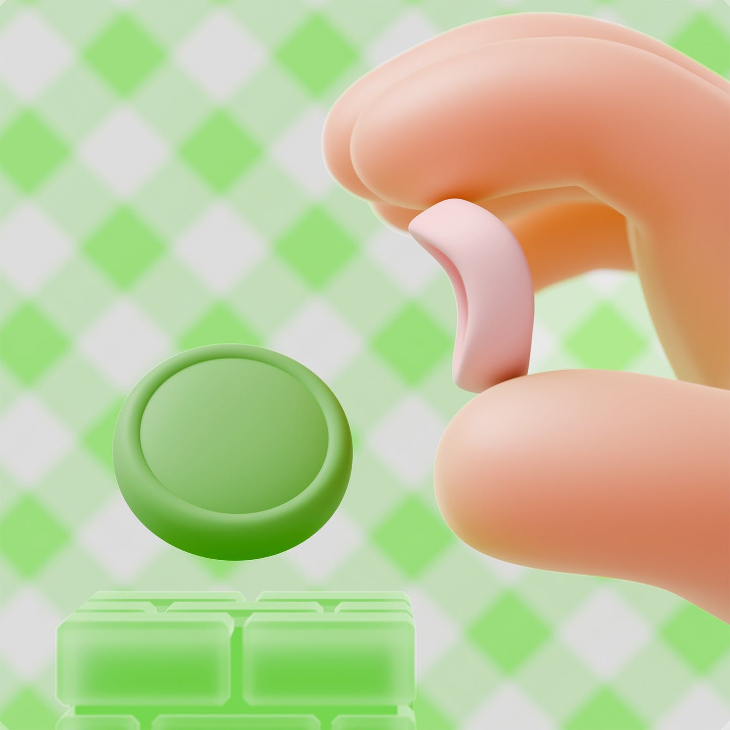PlayVital Silicone Button Covers and Thumb Grip Set for Nintendo Switch 2 (2025), 8 Pcs Colorful ABXY Directional Button Caps & 4 Joystick Caps for Joycon 2 - White & Yellow & Pink & Matcha Green PlayVital
