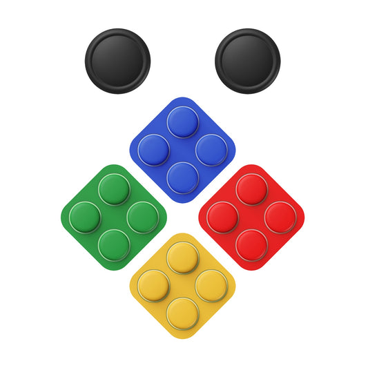 PlayVital Silicone Button Covers and Thumb Grip Set for Nintendo Switch 2 (2025), ABXY Directional Button Caps for Joycon 2 - Black PlayVital