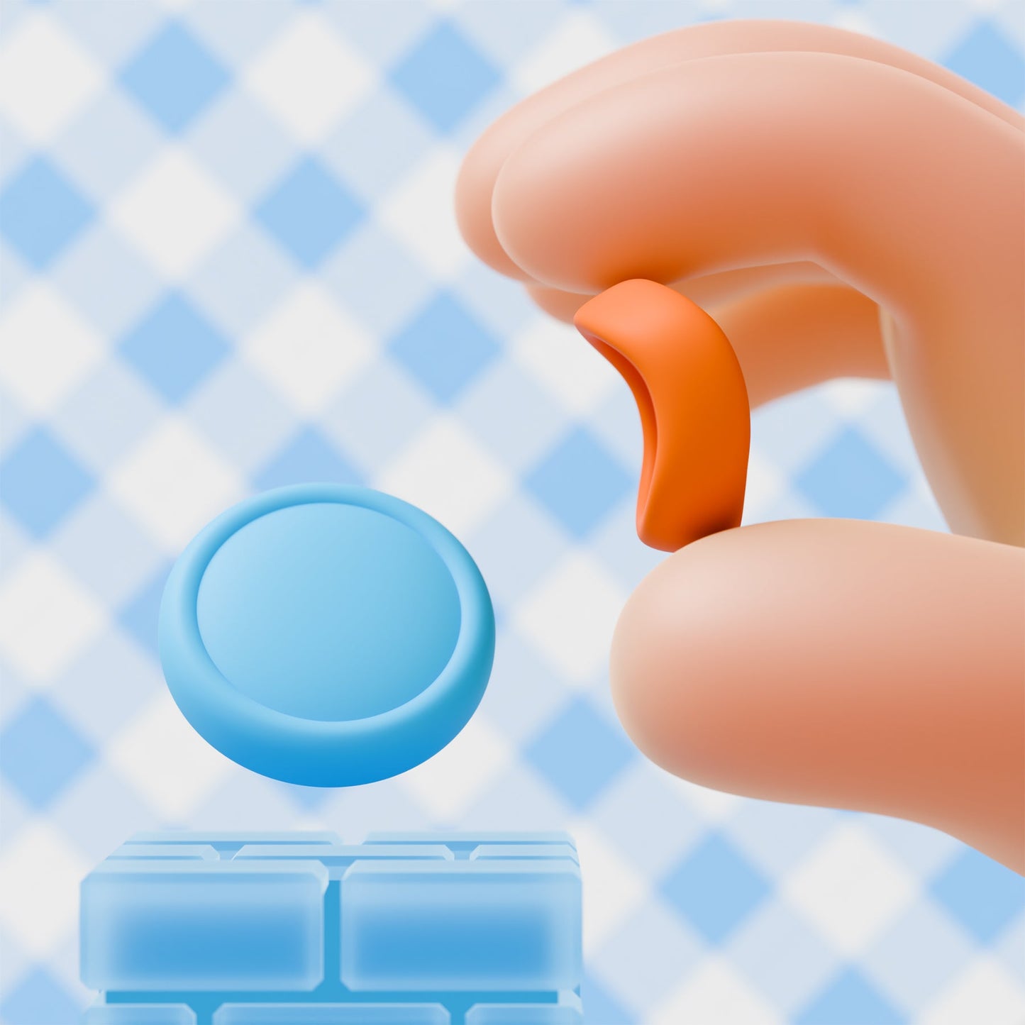 PlayVital Silicone Button Covers and Thumb Grip Set for Nintendo Switch 2 (2025), ABXY Directional Button Caps for Joycon 2 - Blue & Orange PlayVital
