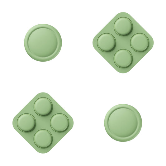PlayVital Silicone Button Covers and Thumb Grip Set for Nintendo Switch 2 (2025), ABXY Directional Button Caps for Joycon 2 - Matcha Green PlayVital