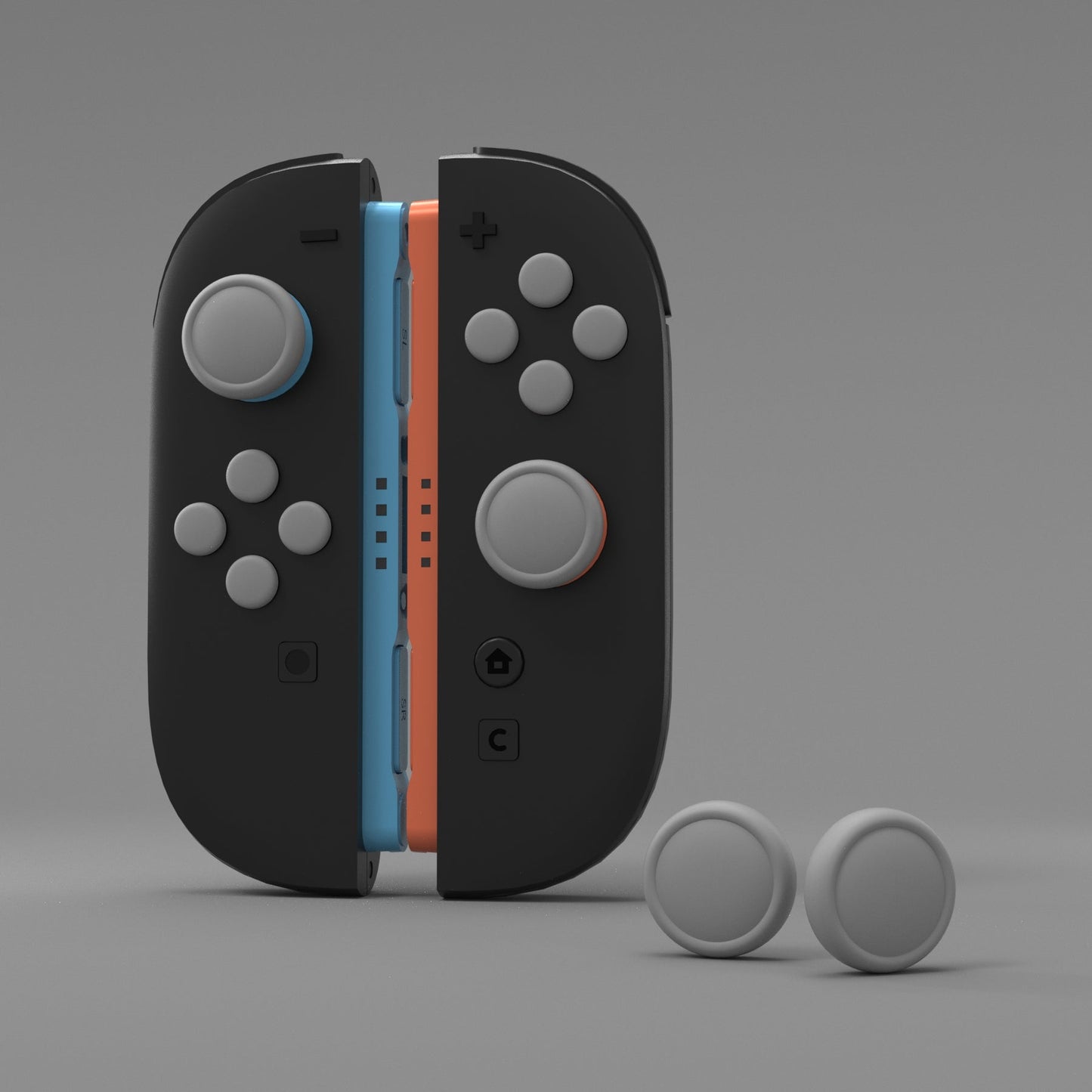 PlayVital Silicone Button Covers and Thumb Grip Set for Nintendo Switch 2 (2025), ABXY Directional Button Caps for Joycon 2 - New Hope Gray PlayVital