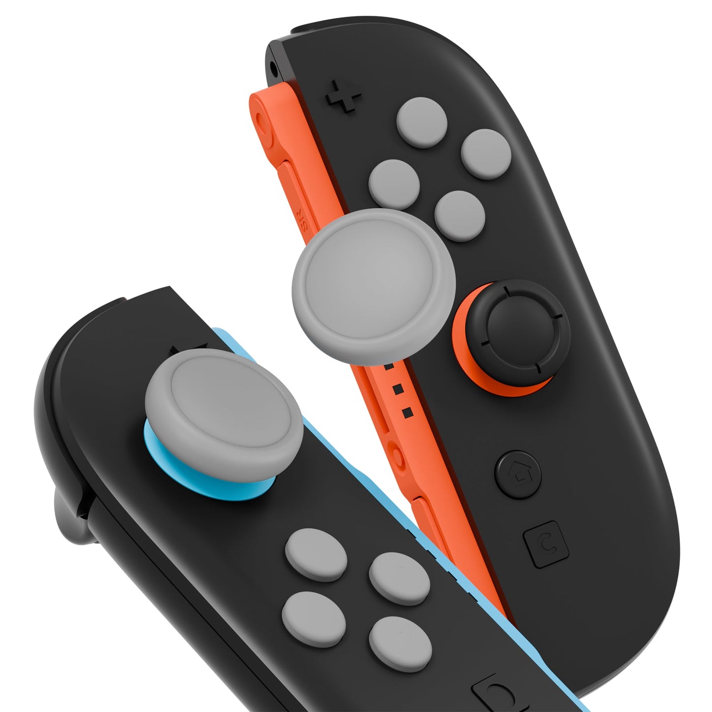 PlayVital Silicone Button Covers and Thumb Grip Set for Nintendo Switch 2 (2025), ABXY Directional Button Caps for Joycon 2 - New Hope Gray PlayVital