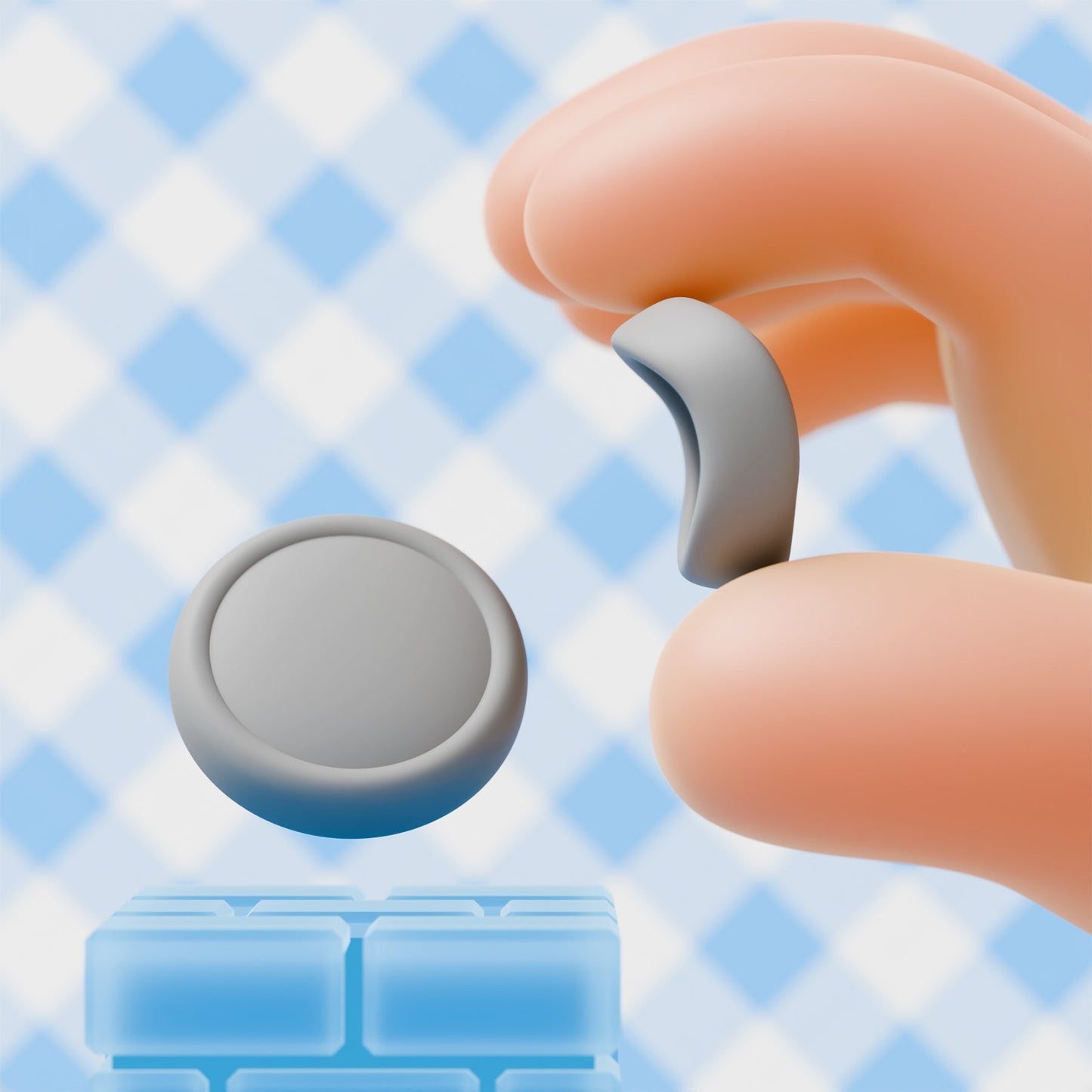 PlayVital Silicone Button Covers and Thumb Grip Set for Nintendo Switch 2 (2025), ABXY Directional Button Caps for Joycon 2 - New Hope Gray PlayVital