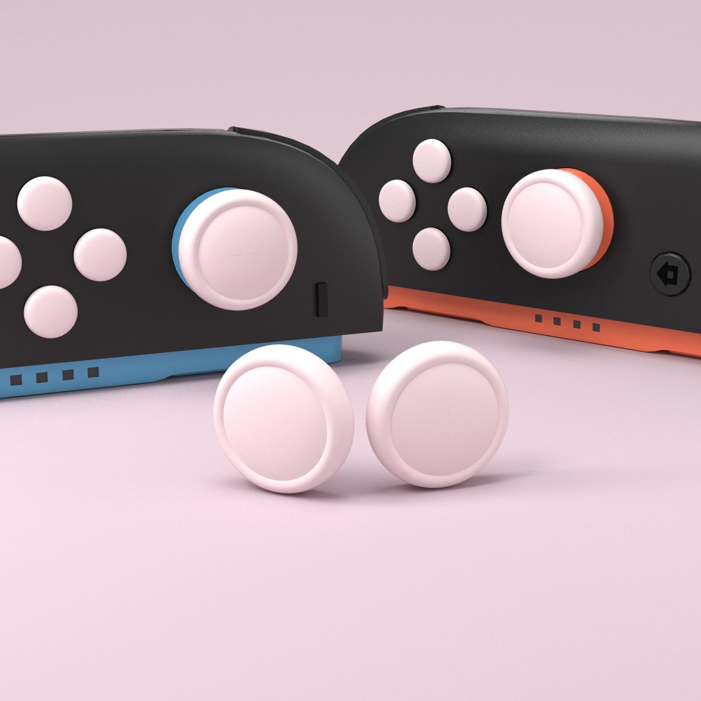 PlayVital Silicone Button Covers and Thumb Grip Set for Nintendo Switch 2 (2025), ABXY Directional Button Caps for Joycon 2 - Pink PlayVital