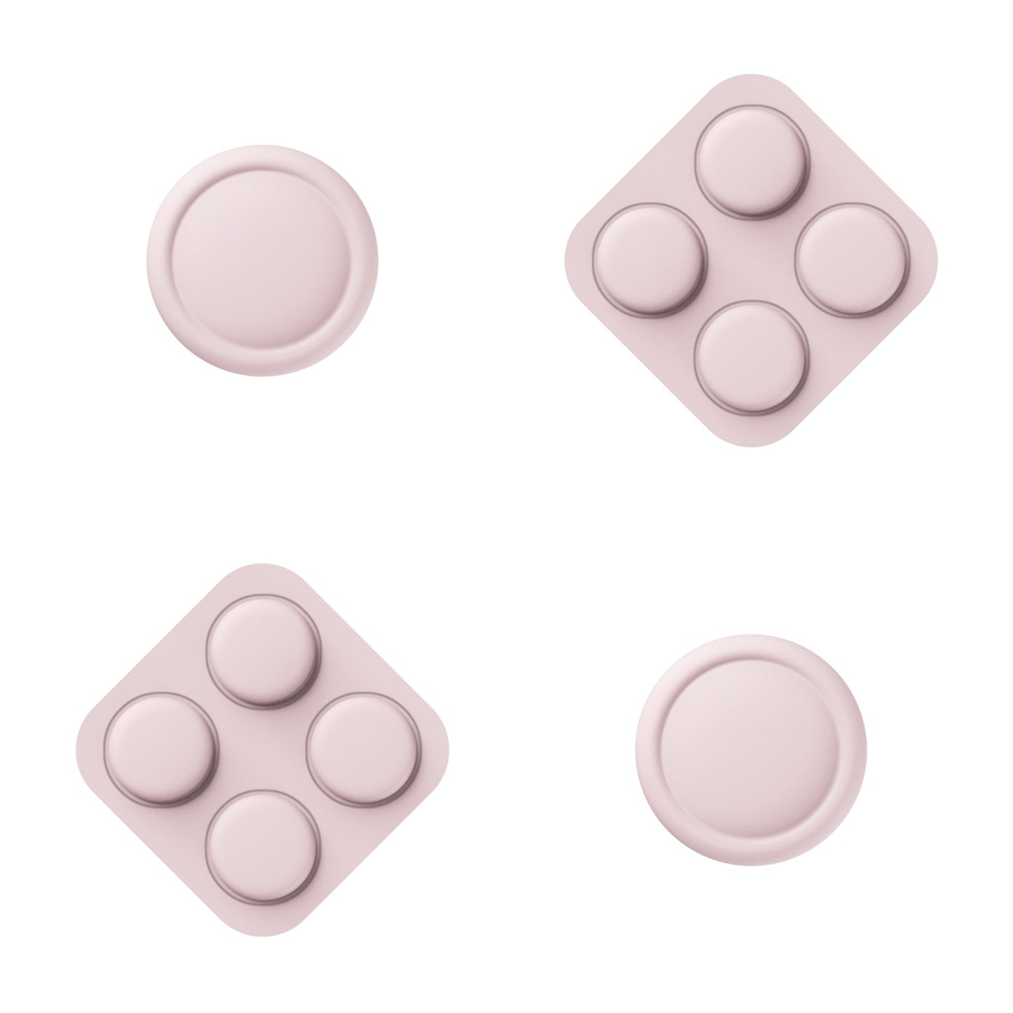 PlayVital Silicone Button Covers and Thumb Grip Set for Nintendo Switch 2 (2025), ABXY Directional Button Caps for Joycon 2 - Pink PlayVital