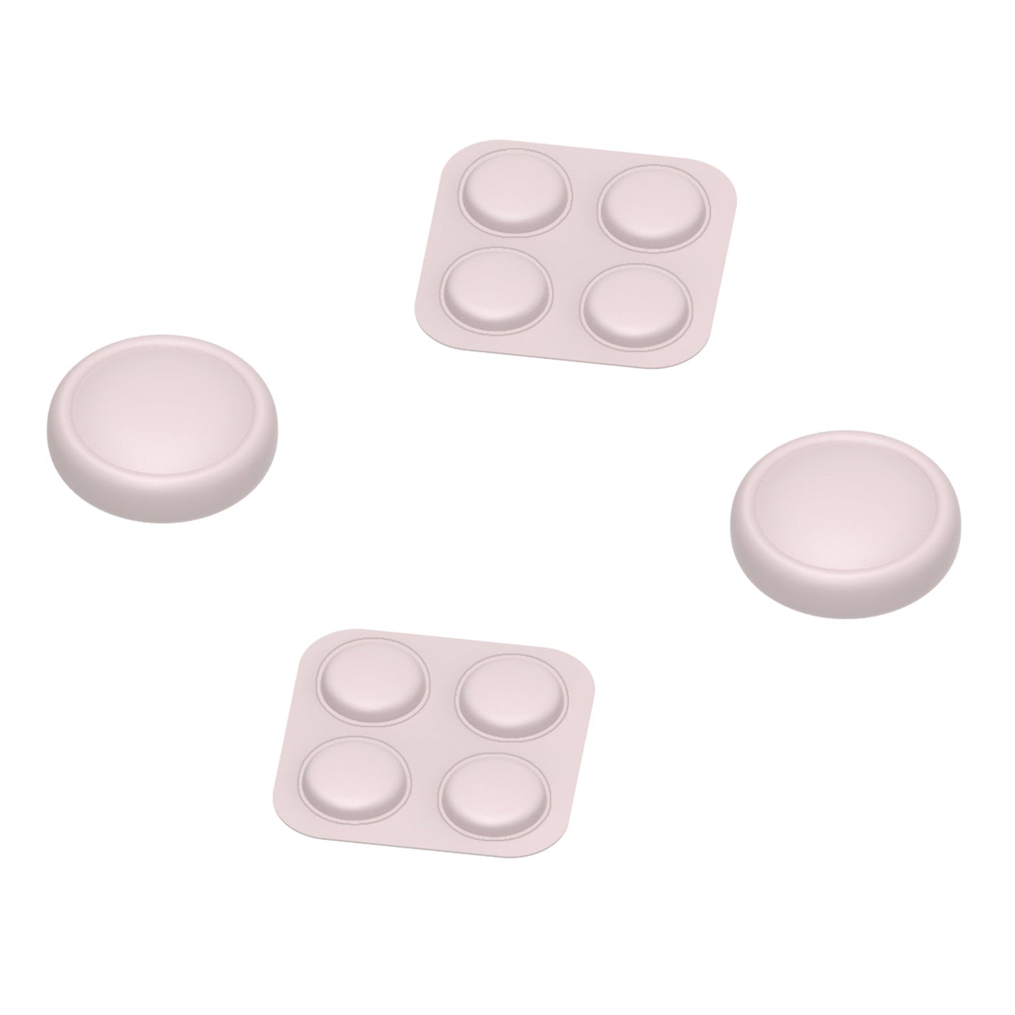 PlayVital Silicone Button Covers and Thumb Grip Set for Nintendo Switch 2 (2025), ABXY Directional Button Caps for Joycon 2 - Pink PlayVital