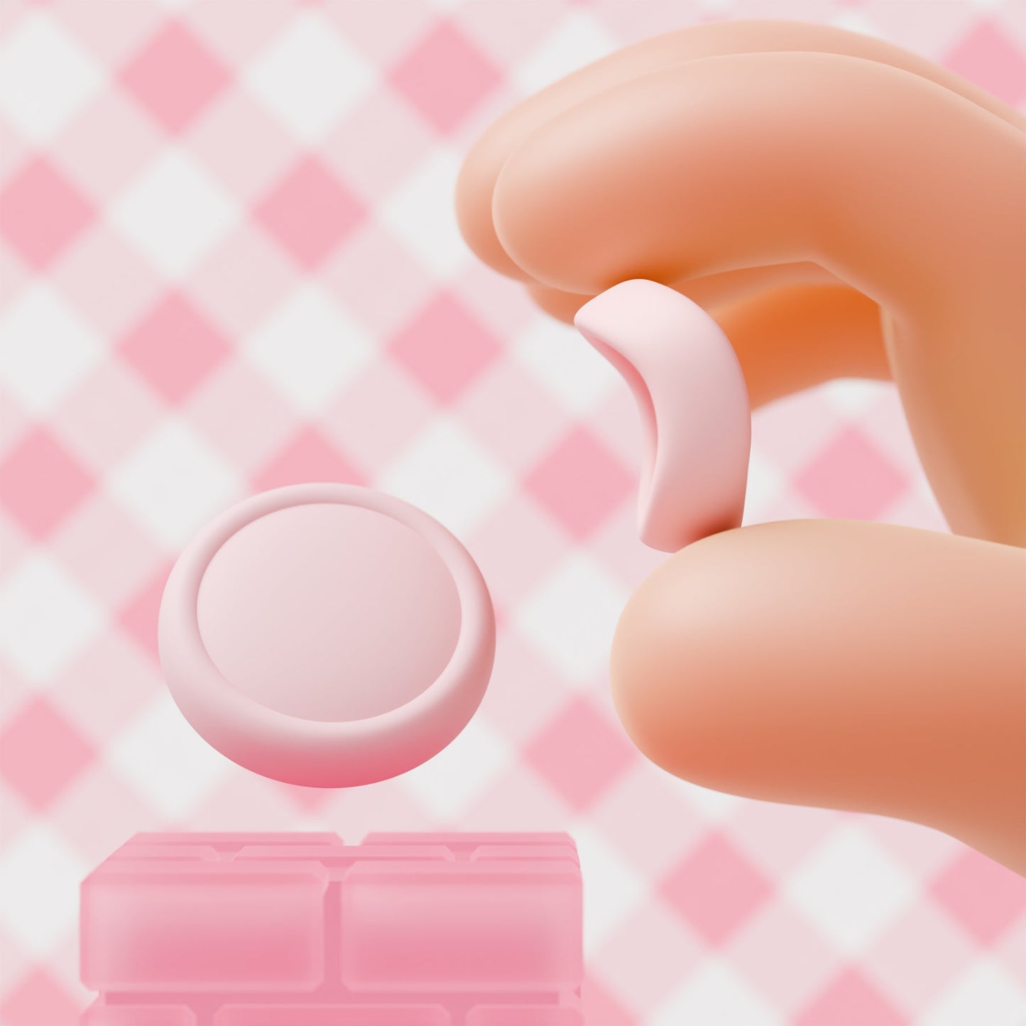PlayVital Silicone Button Covers and Thumb Grip Set for Nintendo Switch 2 (2025), ABXY Directional Button Caps for Joycon 2 - Pink PlayVital