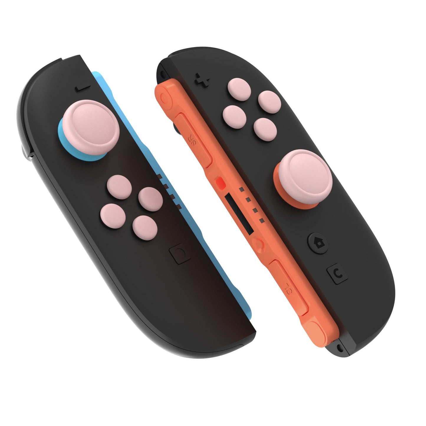 PlayVital Silicone Button Covers and Thumb Grip Set for Nintendo Switch 2 (2025), ABXY Directional Button Caps for Joycon 2 - Pink PlayVital