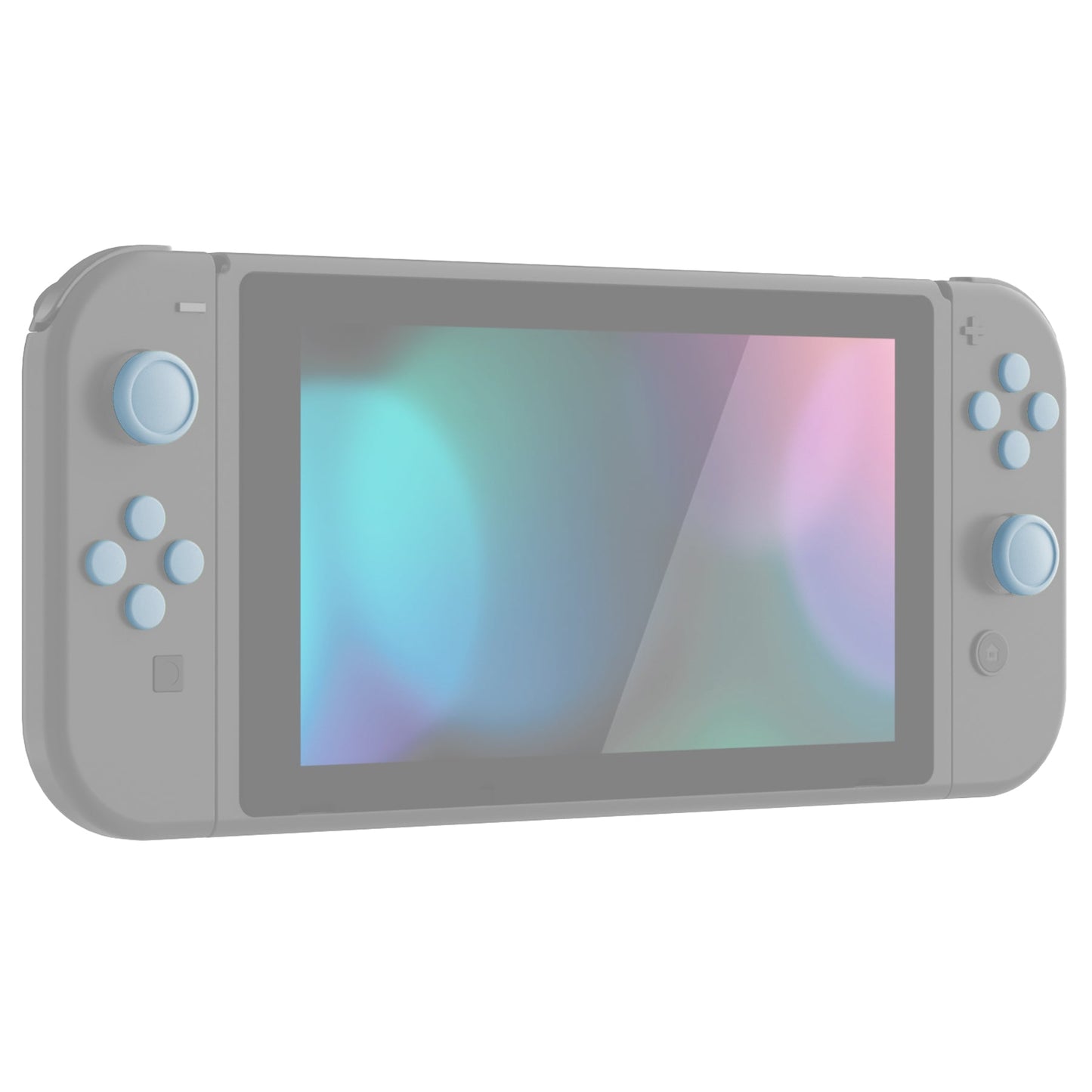 PlayVital Silicone Button Covers and Thumb Grip Set for Nintendo Switch & Switch OLED & Switch Lite ABXY Directional Key Button Caps with Switch Lite D-Pad Button Cap - Sky Blue PlayVital