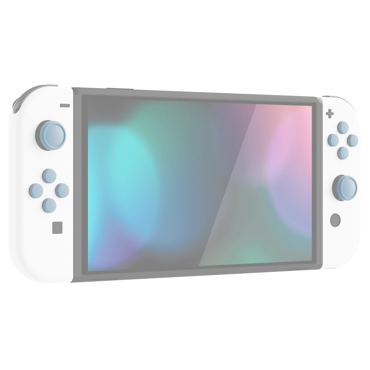 PlayVital Silicone Button Covers and Thumb Grip Set for Nintendo Switch & Switch OLED & Switch Lite ABXY Directional Key Button Caps with Switch Lite D-Pad Button Cap - Sky Blue PlayVital