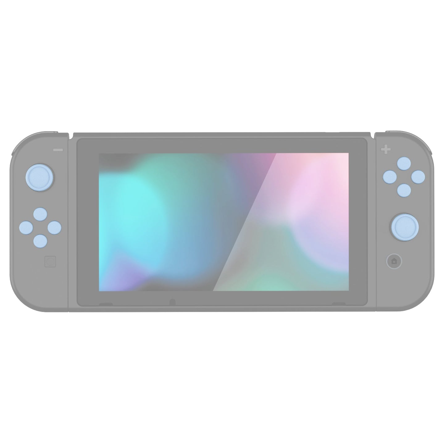PlayVital Silicone Button Covers and Thumb Grip Set for Nintendo Switch & Switch OLED & Switch Lite ABXY Directional Key Button Caps with Switch Lite D-Pad Button Cap - Sky Blue PlayVital