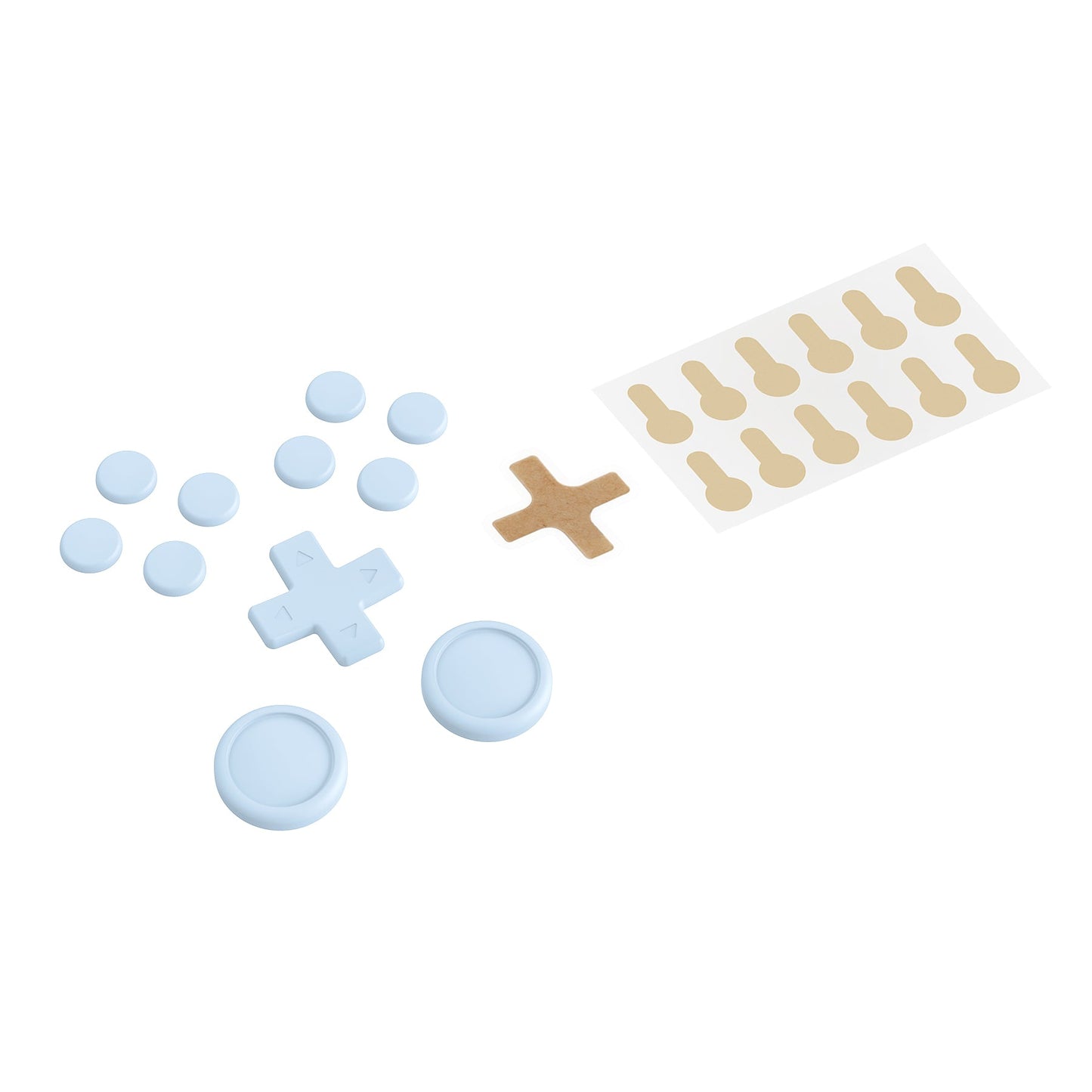 PlayVital Silicone Button Covers and Thumb Grip Set for Nintendo Switch & Switch OLED & Switch Lite ABXY Directional Key Button Caps with Switch Lite D-Pad Button Cap - Sky Blue PlayVital