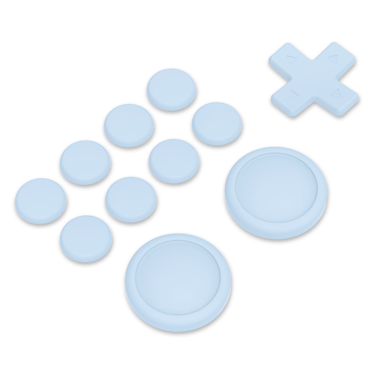 PlayVital Silicone Button Covers and Thumb Grip Set for Nintendo Switch & Switch OLED & Switch Lite ABXY Directional Key Button Caps with Switch Lite D-Pad Button Cap - Sky Blue PlayVital